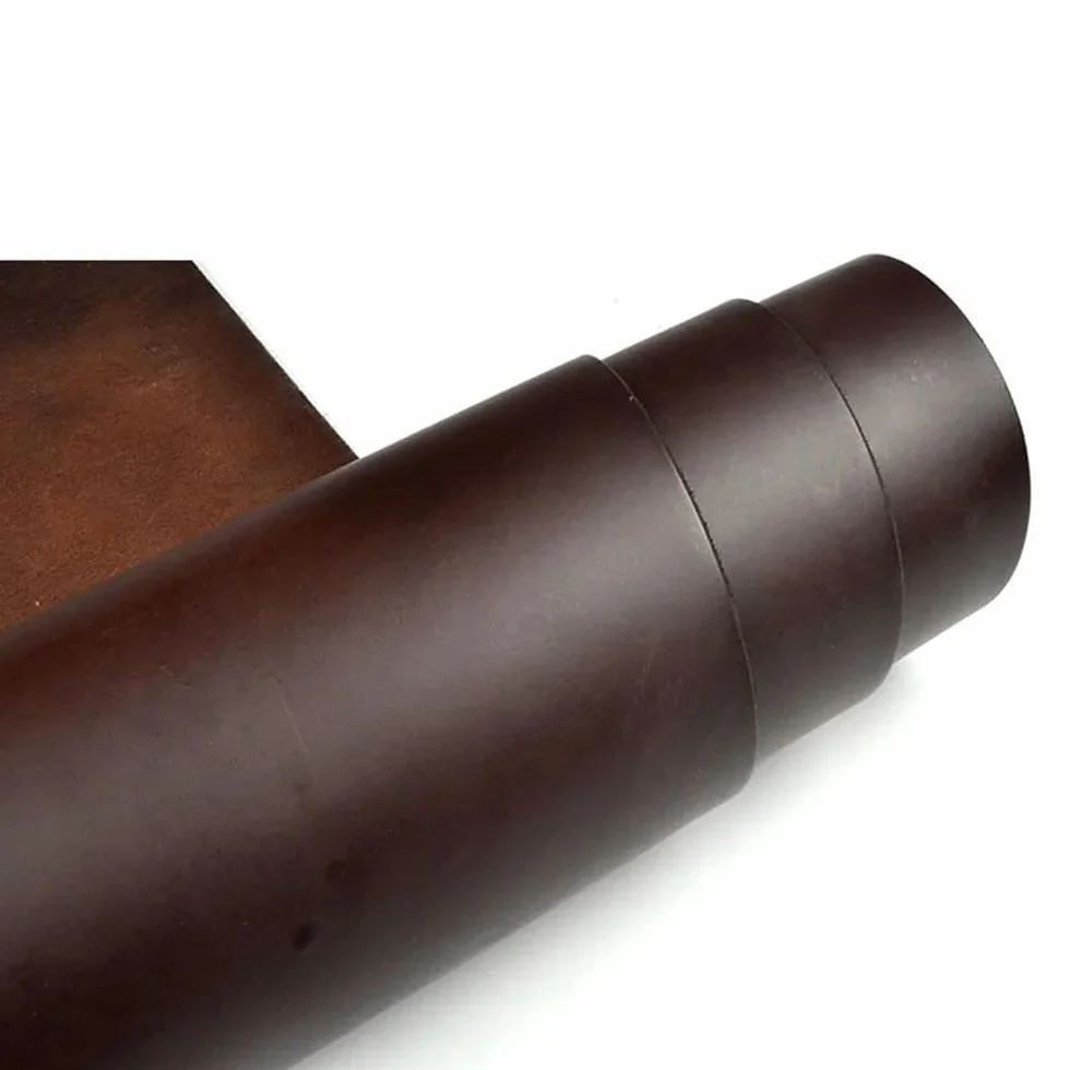 Pezzo di Pelle Artigianale Pelle conciata al vegetale Vera Pelle Spessa Circa 4,0 mm Pelle Bovina Vera Pelle Bovina Veg Tan Pretagliata a Mano