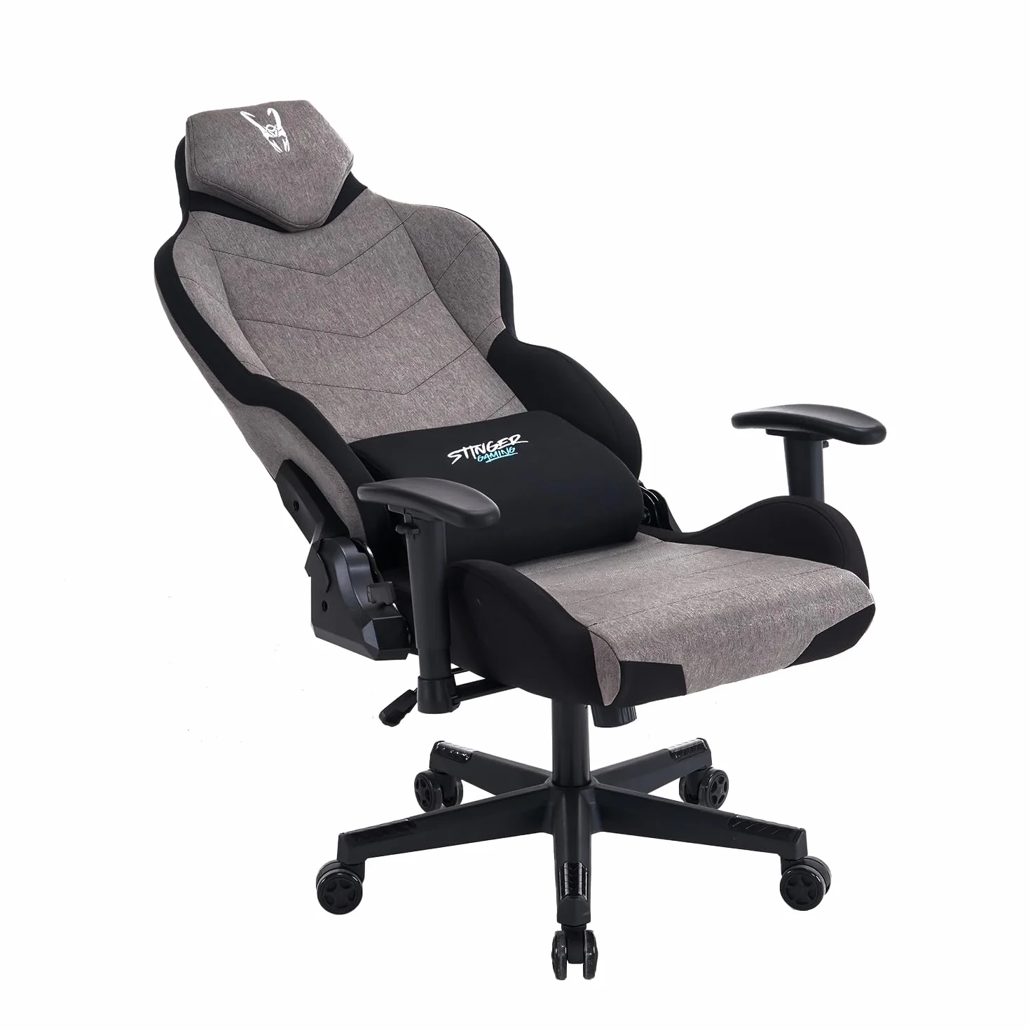 Woxter Stinger Station Titan Dark - Sedia da gaming ergonomica, tessuto idrorepellente, asse di resistenza realizzato in acciaio e ruote silenziose di massima qualità, GM26-110