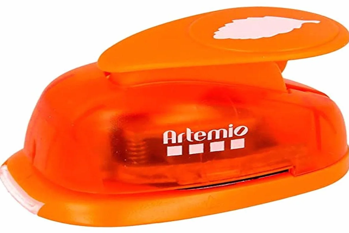 Artemio Big Lever Punch - Fustella a Forma di Foglia, 2,5 cm, Colore: Arancione