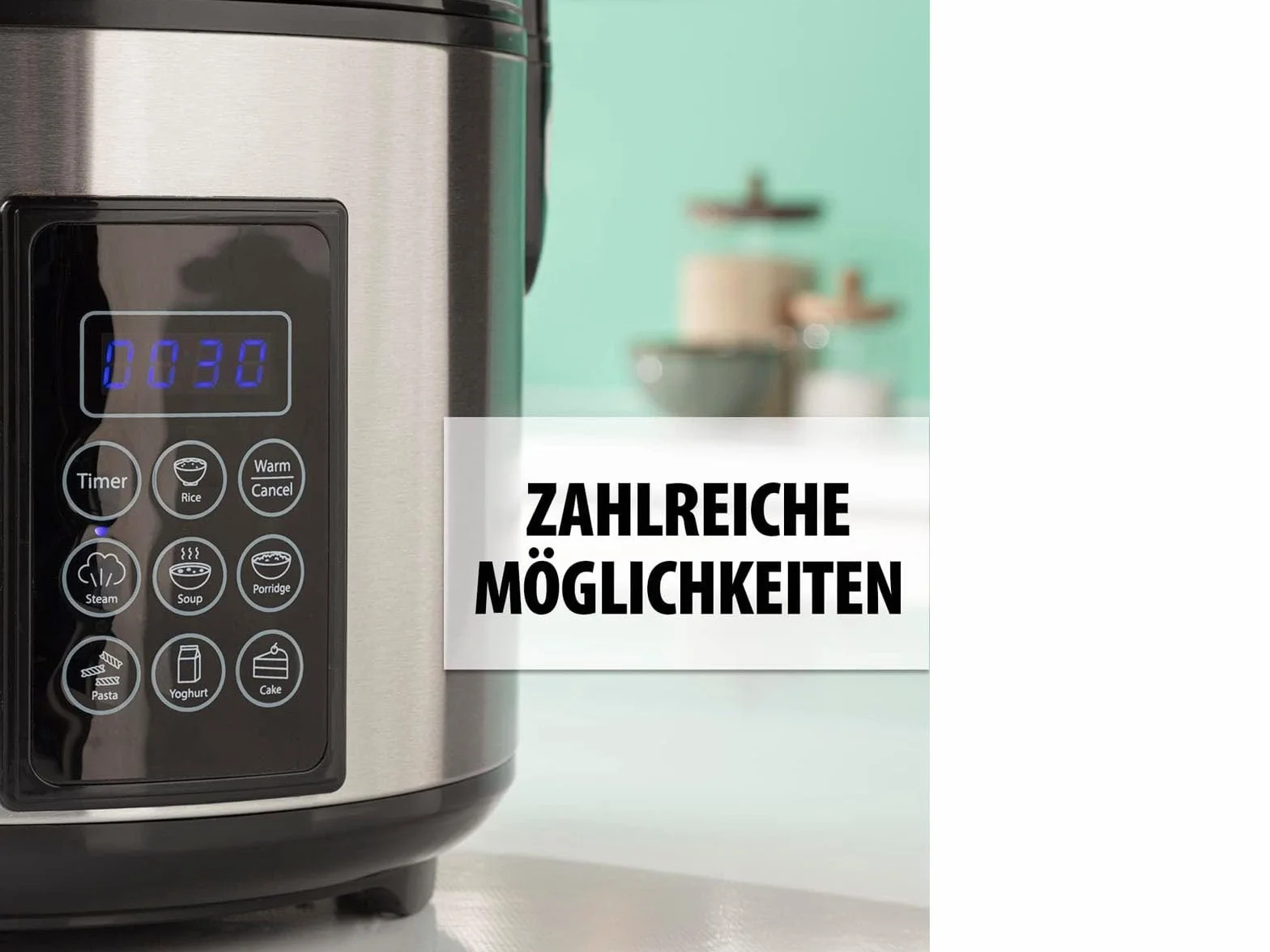Tristar Cuociriso E Vaporiera XL 2,2 L 7 Programmi Pannello Digitale Timer BPA Free RK-6138