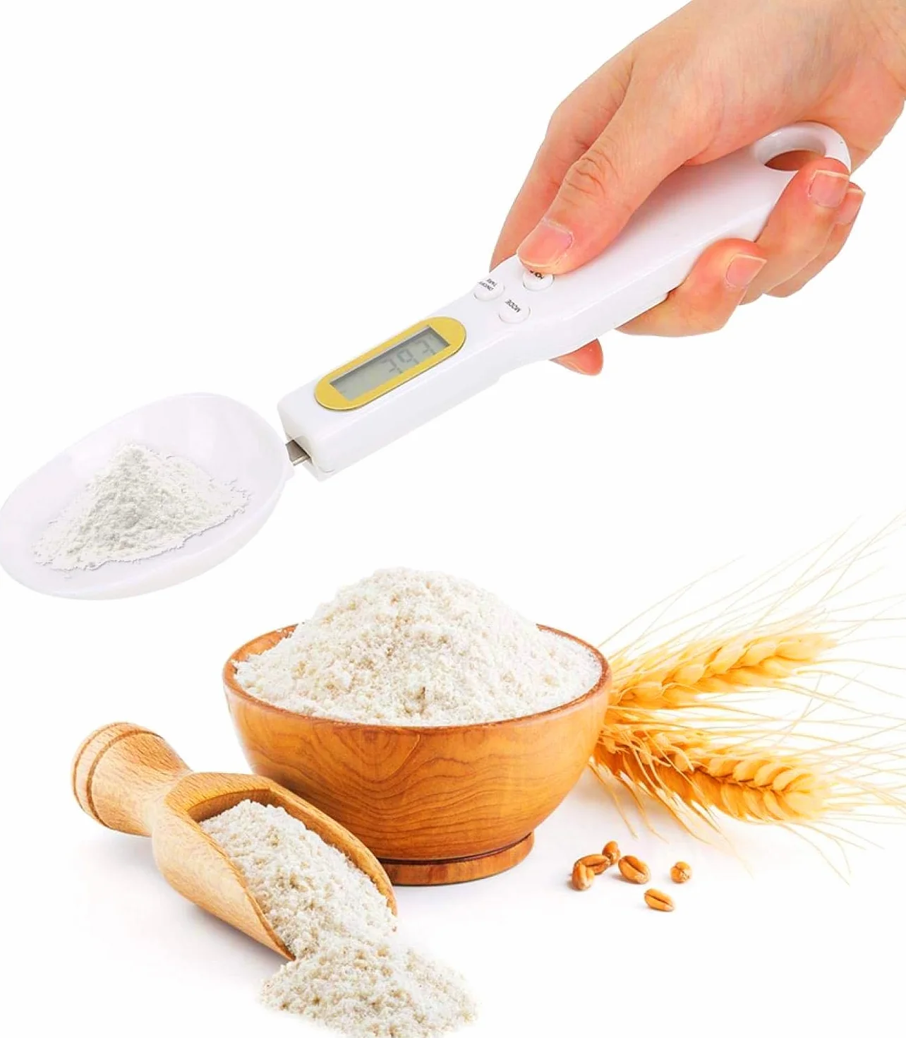 IPEA Cucchiaio Bilancia Digitale per Misurare Peso Alimenti in Cucina - Precisione da 1g a 500g - Bilancia Elettronica con Display - Dosatore per Pesare e Dosare Quantità Piccole di Cibo