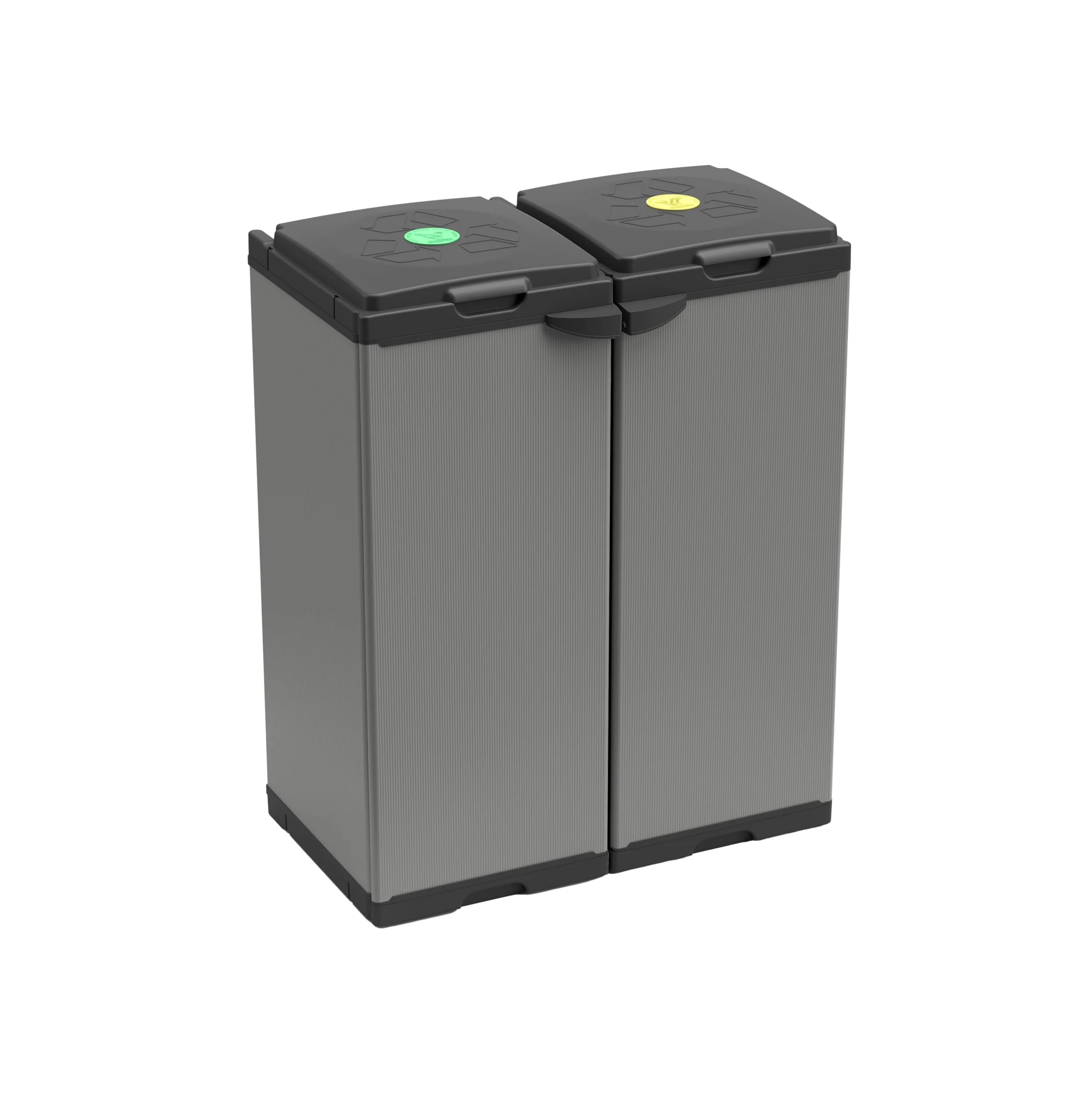Adventa: Mobile Portasacco Bis per Raccolta differenziata in Plastica, Facile da Montare, Modular System, adatto a Sacchi da 80-110 L, 68L x 38P x 87H cm