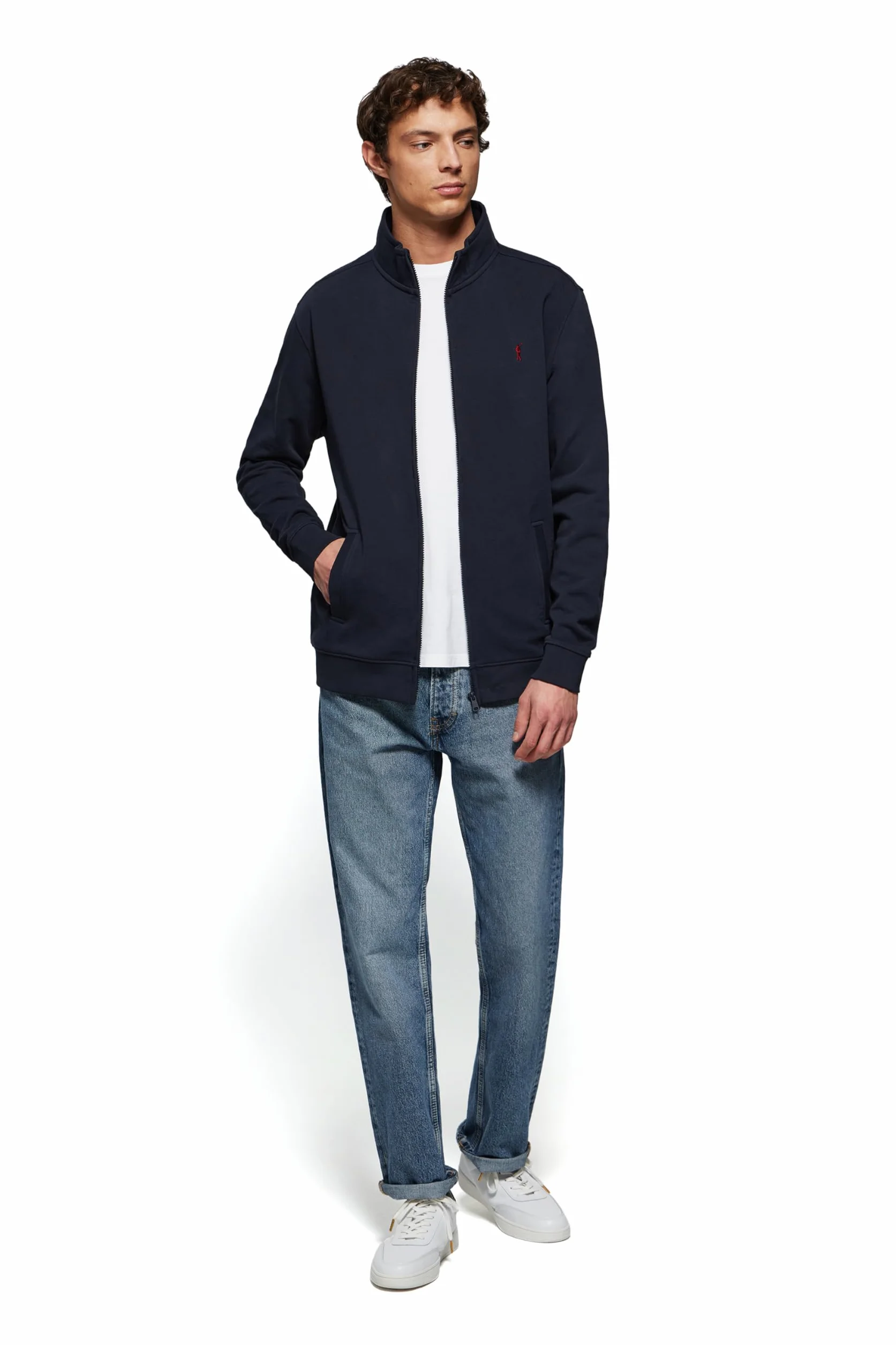 Polo Club Felpa Uomo con Cerniera e Collo Alto Sweatshirt 100% Cotone