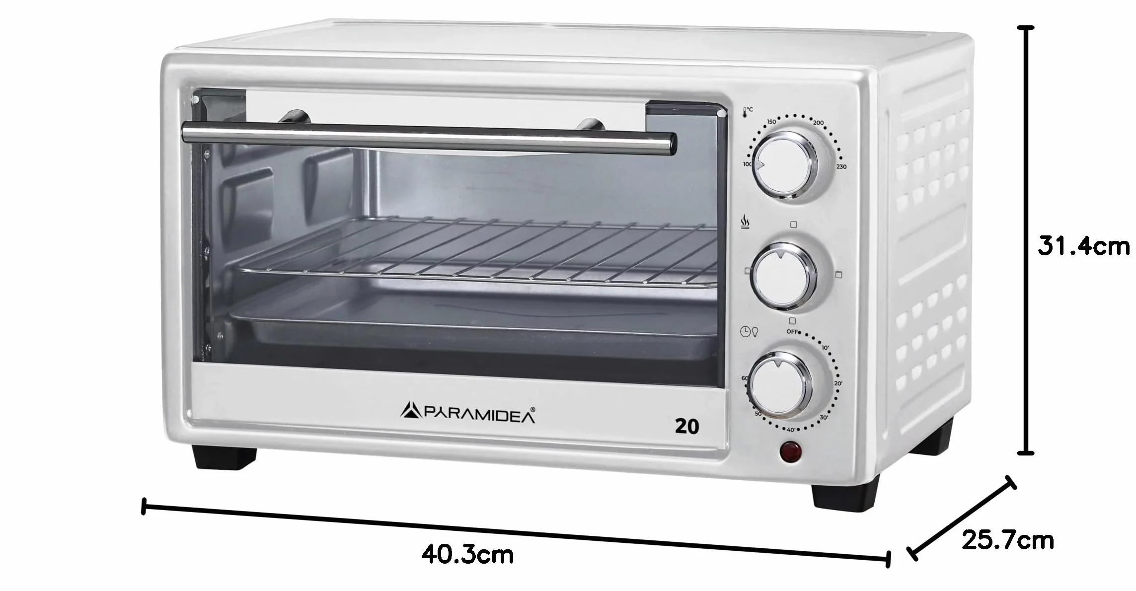 PYRAMIDEA Forno Elettrico 20 L Bianco FO2008W