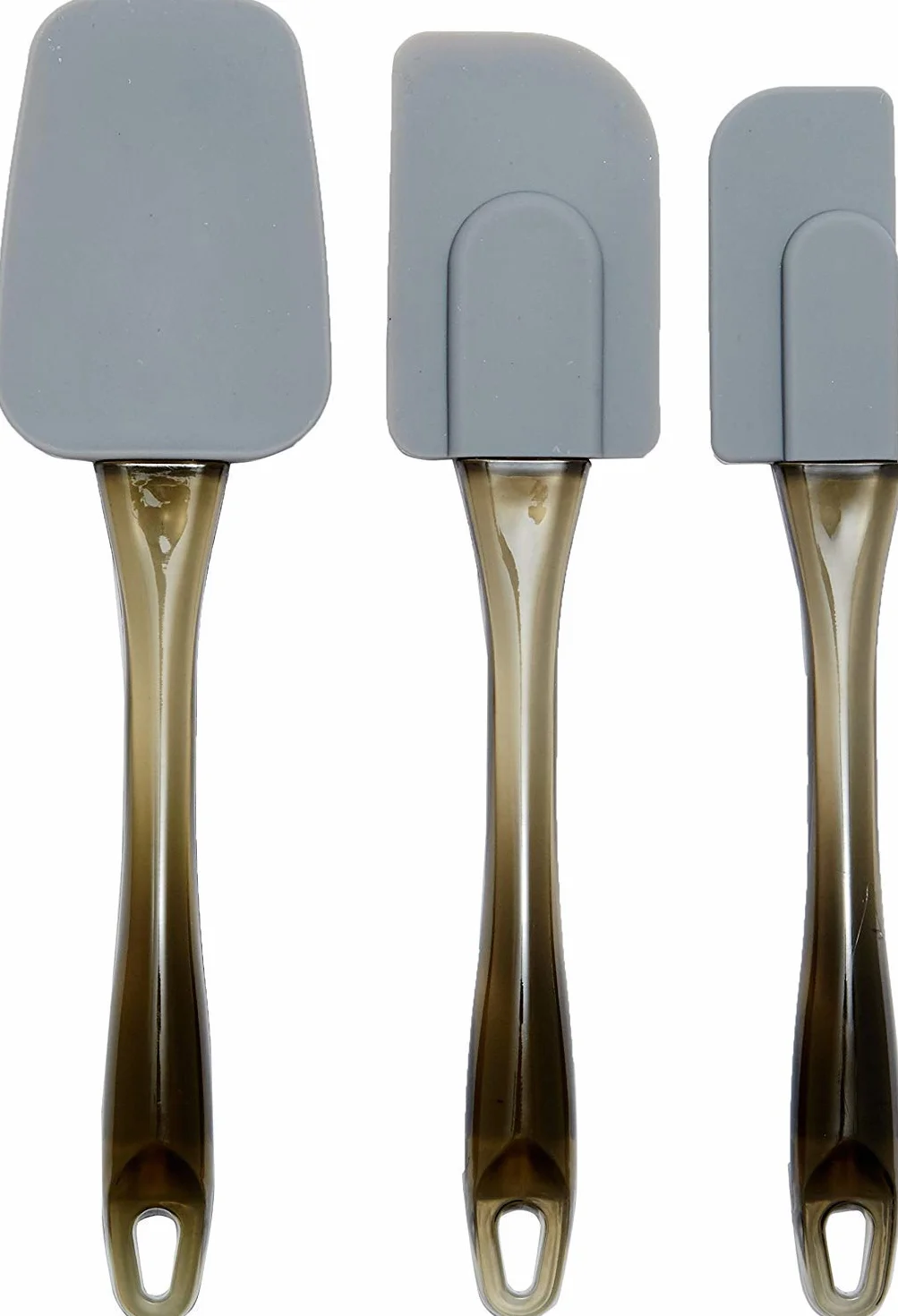 Amazon Basics Spatole in silicone set da 3 pezzi Grigio