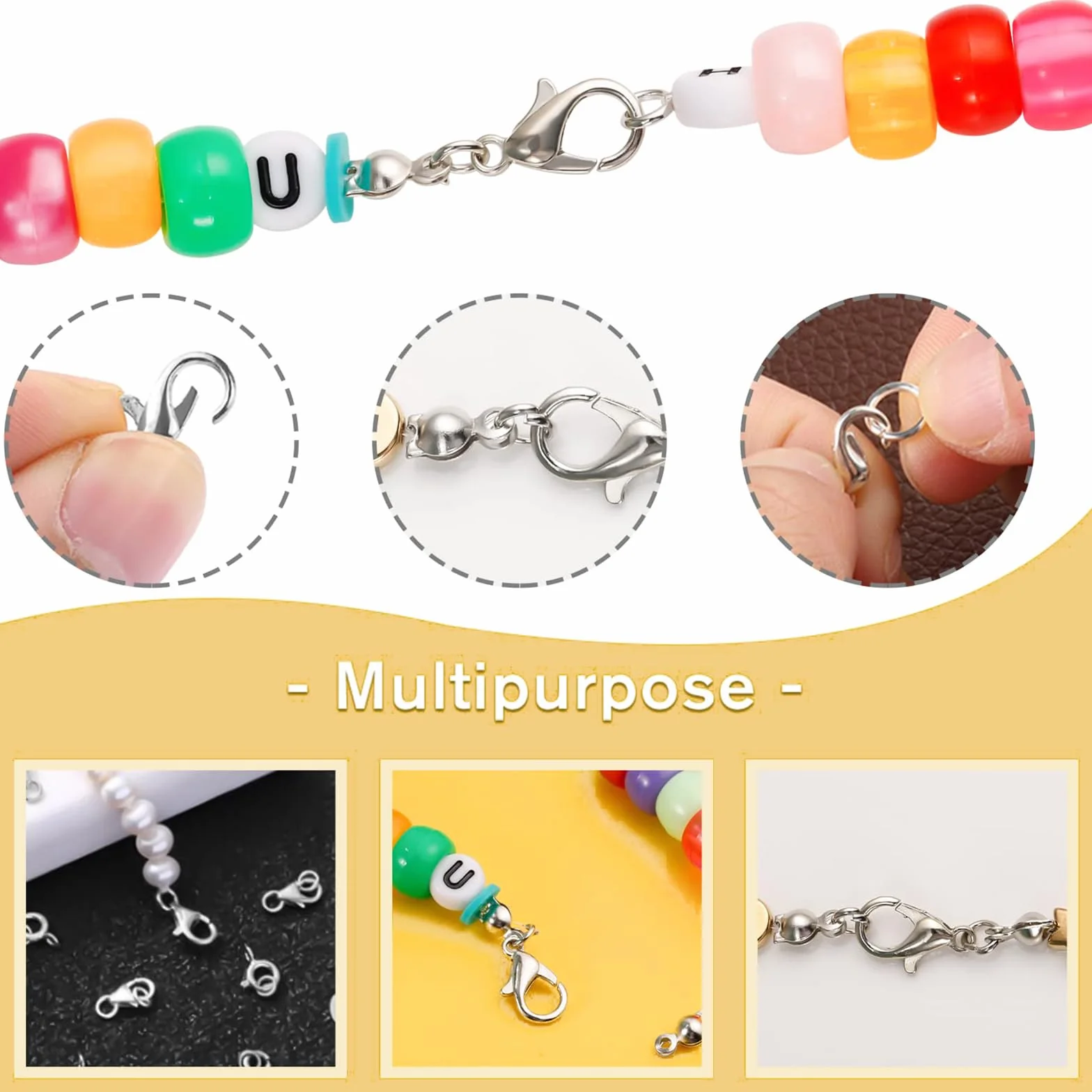Bikasun 1140 Pezzi Chiusure per Braccialetti, Kit Fermagli per Gioielli