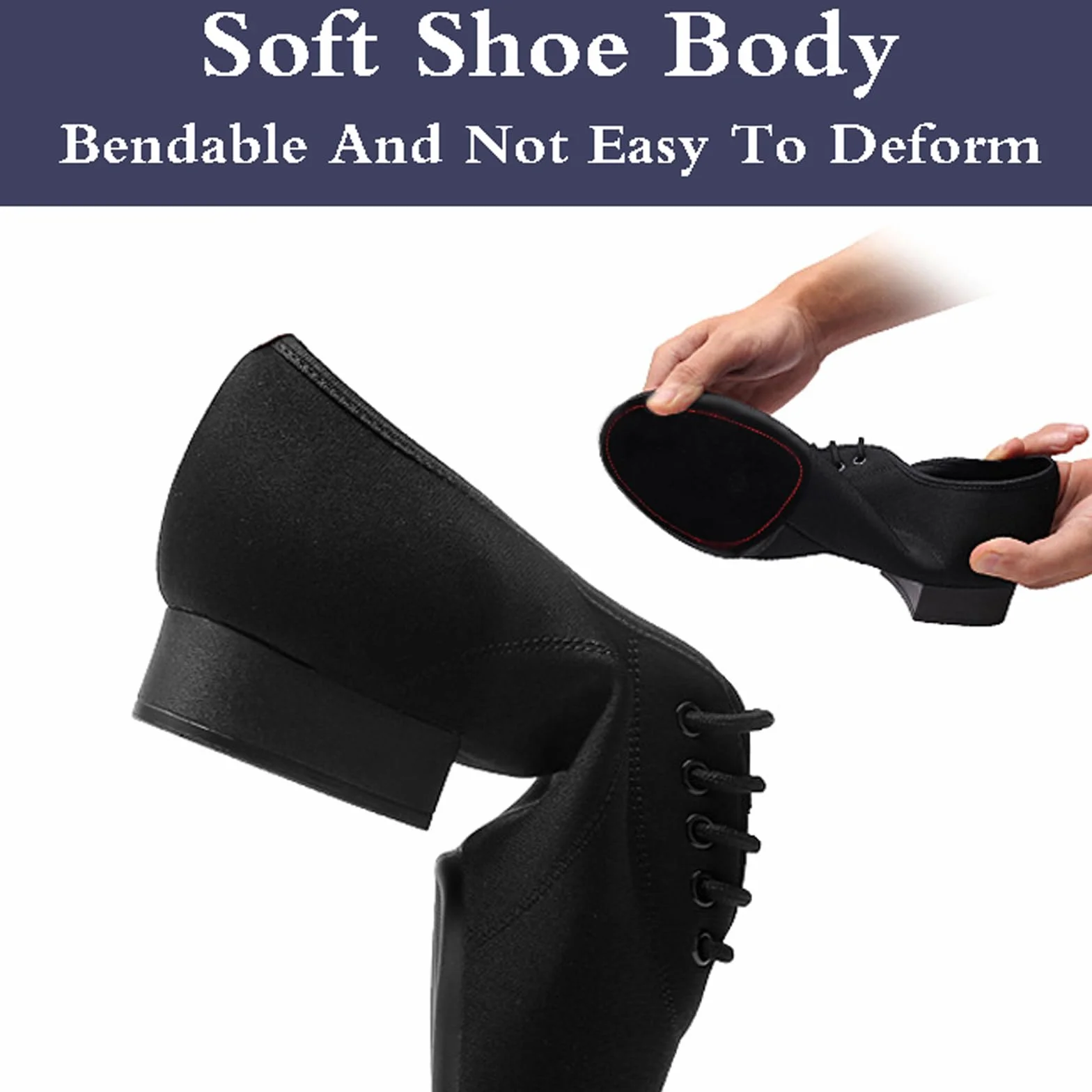 Scarpe da Ballo Uomo Salsa Latino Tango Stringate Nero Comfort