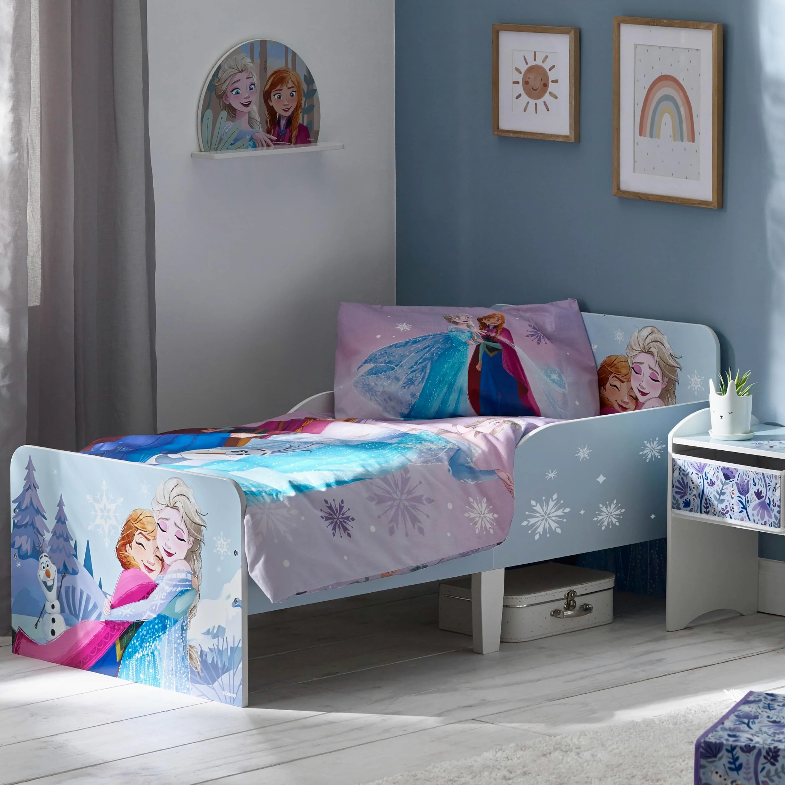 Disney Letto in Legno Elsa ed Anna Frozen