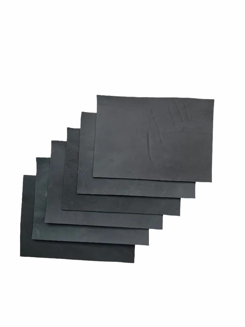 Pelle bovina 1,7 mm Pull-Up Crazy Horse A5 nero 6 pezzi