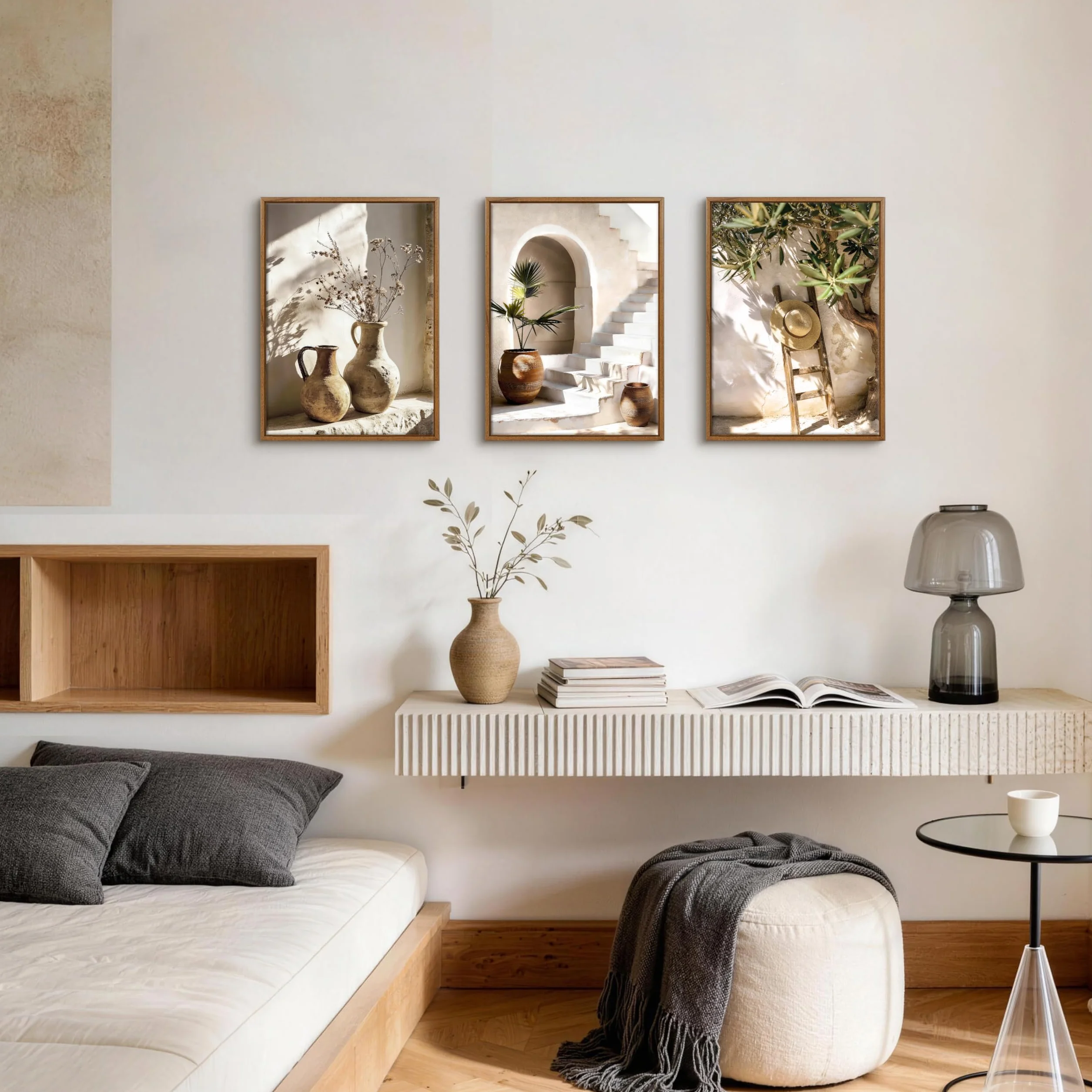 Quadri Moderni Casale Rustico Natura Morta Stampa Su Tela Con Cornice 30x40cmx3