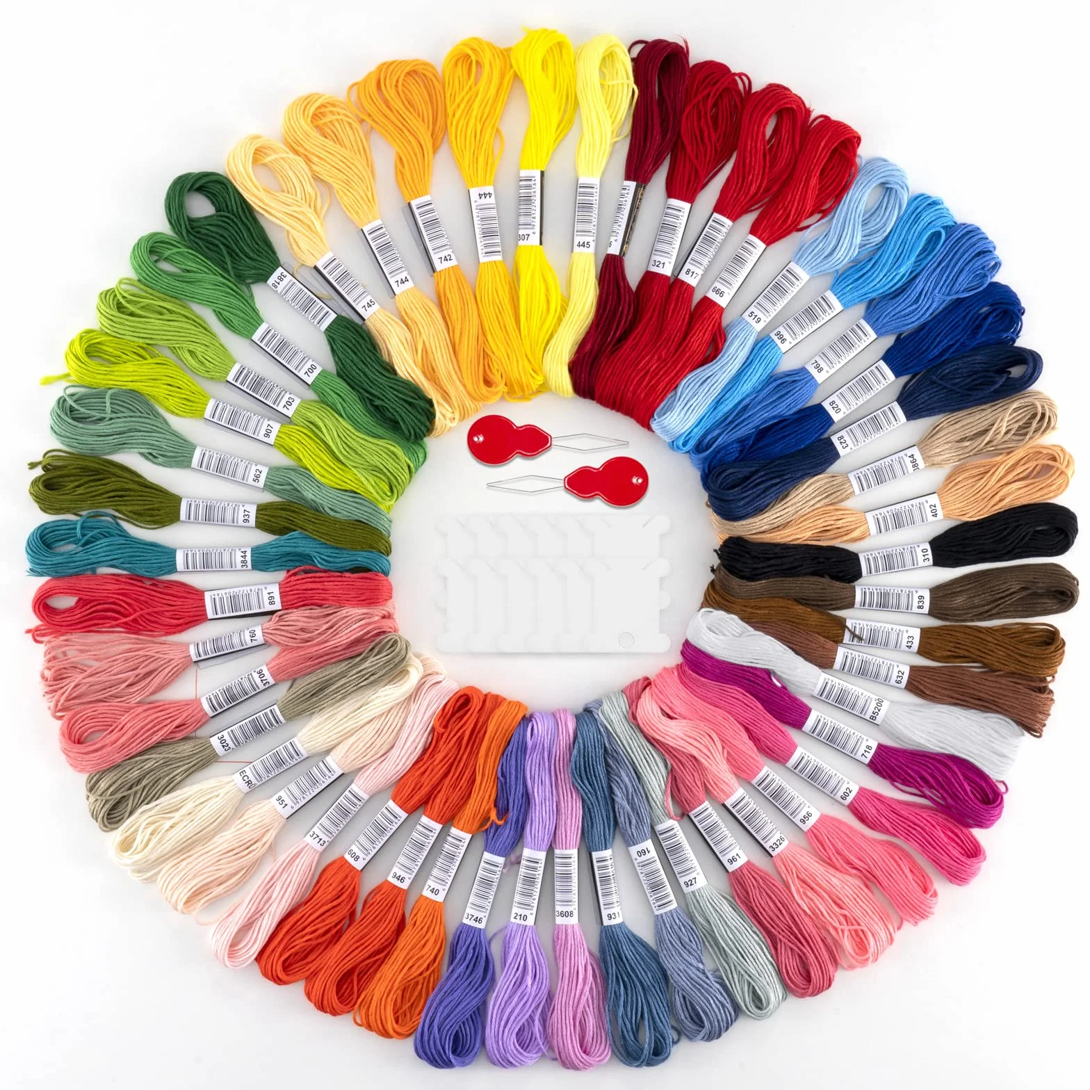 Filo da Ricamo 50 Colori Punto Croce Kit Multicolore per Braccialetti Treccine Capelli
