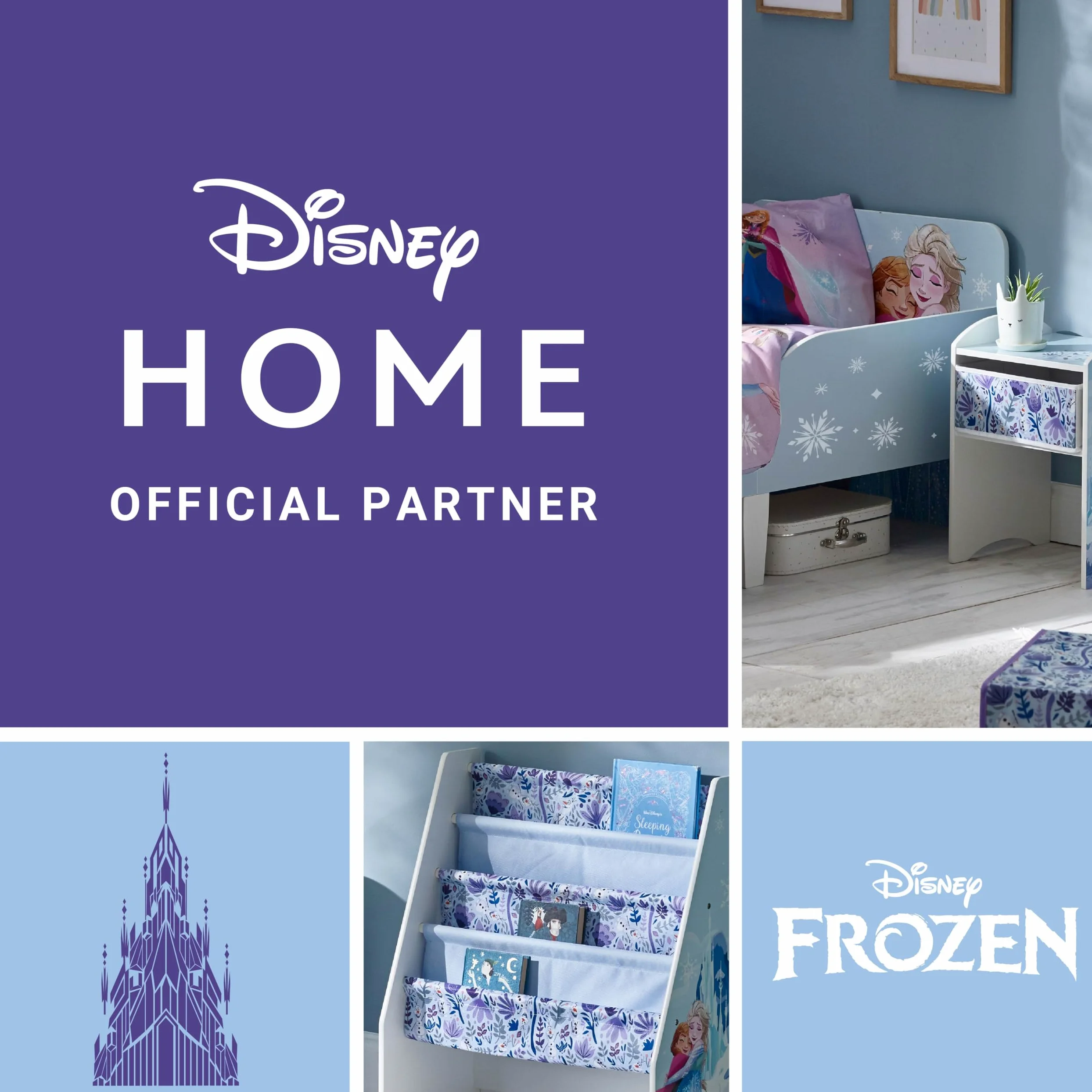 Disney Letto in Legno Elsa ed Anna Frozen