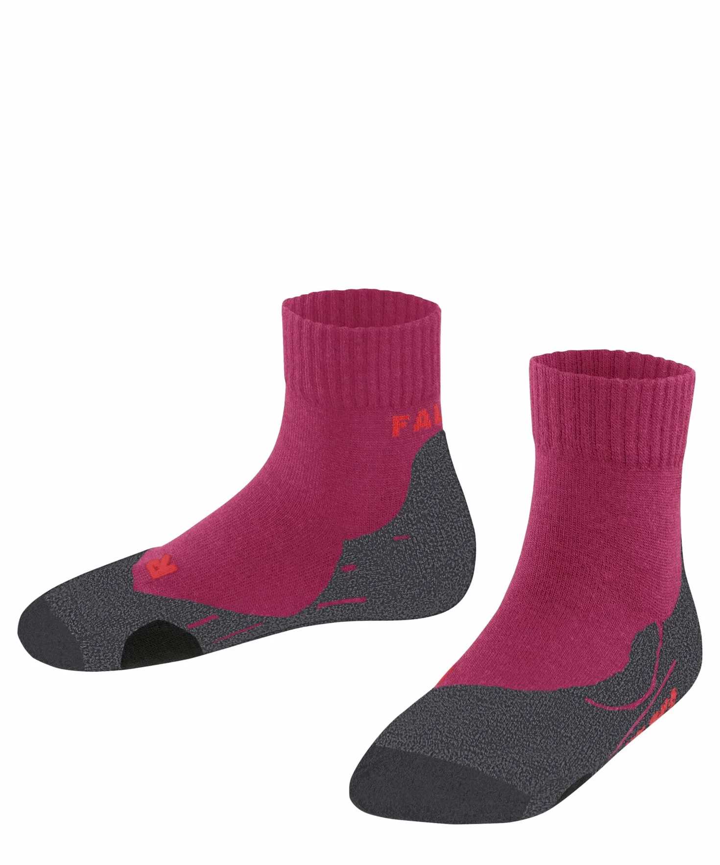 FALKE unisex bambini TK2 Short calzini da escursionismo imbottitura media corte anti-vesciche calze da trekking traspiranti termoregolanti antiodore lana filo funzionale 1 paio