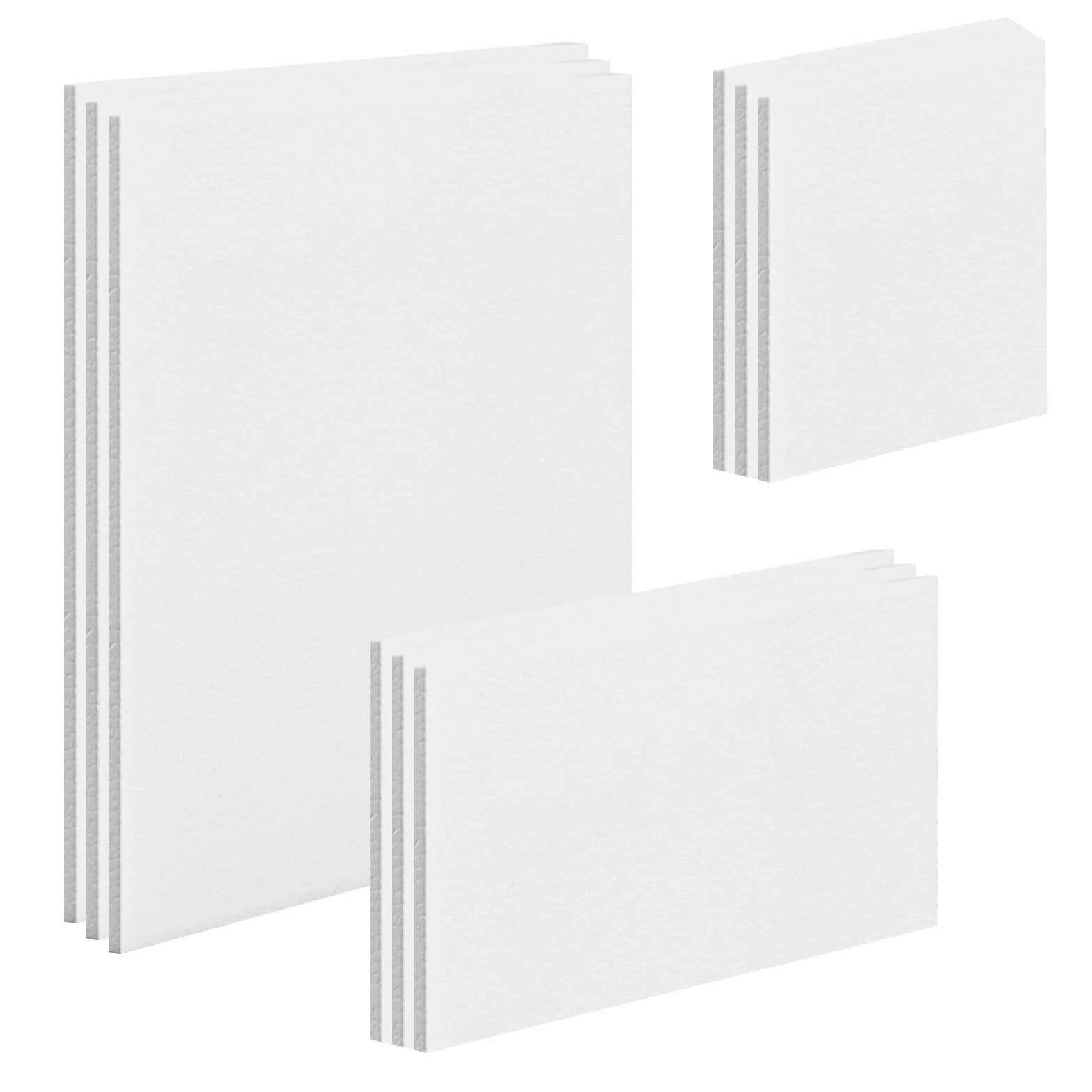 9 Pcs Tela per Dipingere, Tele Dipingere Cotone 100%, Tele Intelaiate per Dipingere, Cartone Telato, Tavola Tela Bianca, Pittura Prestirate Telati per Principianti, Artisti e Studenti