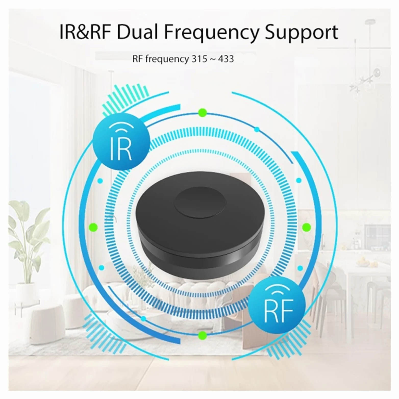 Telecomando IR Smart WiFi, controller a infrarossi compatibile Tuya, hub wireless multifunzionale for TV AC, supporto for controllo vocale