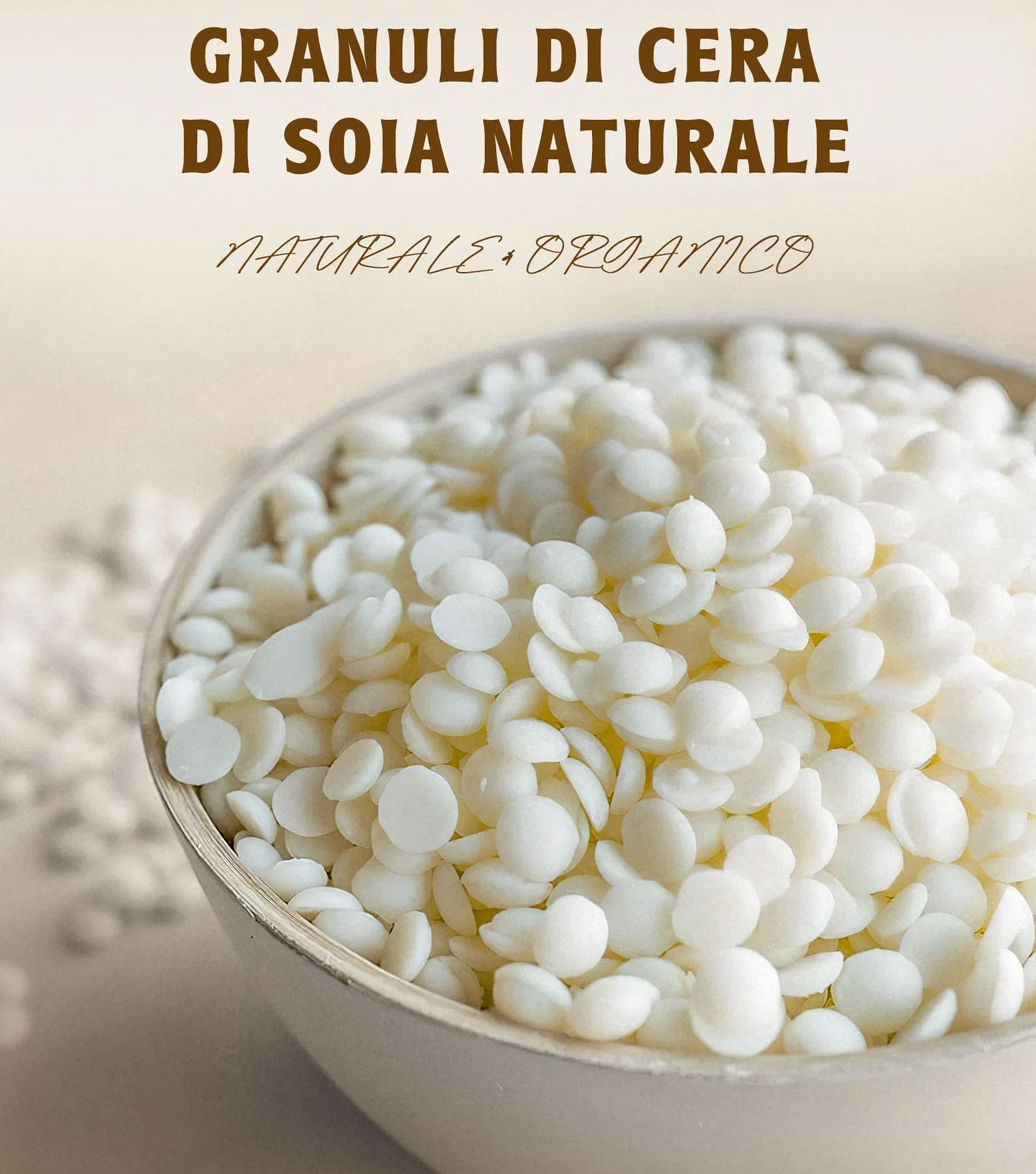 Cera di Soia per Candele 5KG, Premium Natural Cera per Candele, 100% Cera per Candele Fai da Te