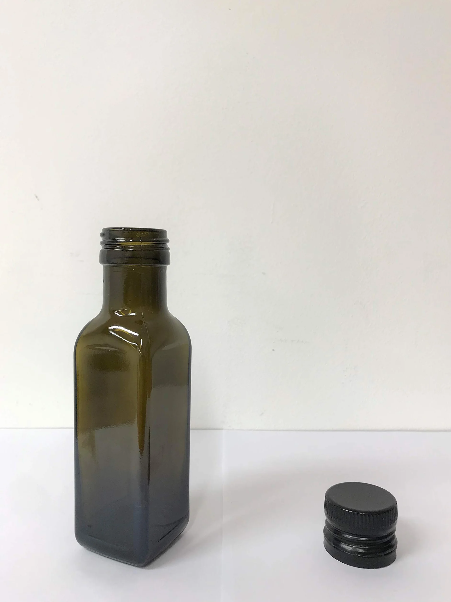 acquaverde | 10 Bottiglie Marasca in Vetro Scuro Uvag, Bottiglia per Campioncini di Olio e Liquori da 100 ml con Tappo Dosatore