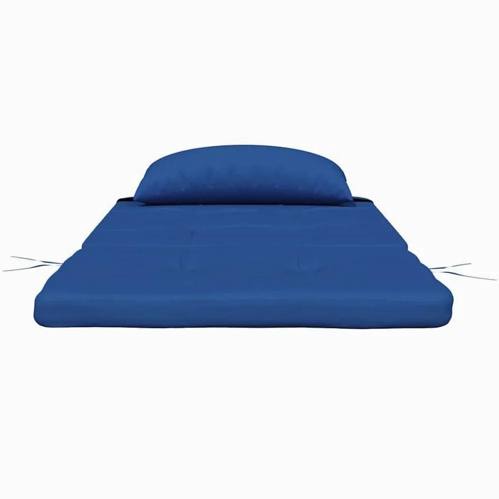 2 cuscini per sedia, in tinta unita, blu, 58 x 77 x 4,5 cm, in tessuto Oxford con elastico antiscivolo, lavabili, ergonomici, imbottiti, per sedie da giardino, sala da pranzo, ufficio