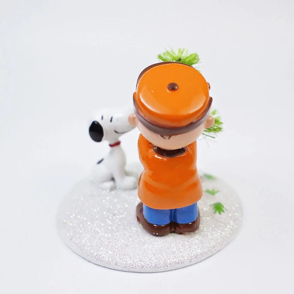 Department 56 Peanuts Village L'Albero Perfetto Accessorio Figurine Bianco, Marrone. Giallo