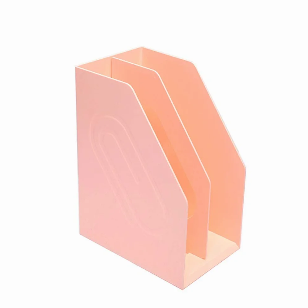 Portadocumenti da Scrivania Pink Folder Rack Rack Rack Rack Newspaper Rack File Classificazione Bookshelf File Storage rack Adatto per ufficio Decorazione della casa Vaschetta Portacorrispondenza