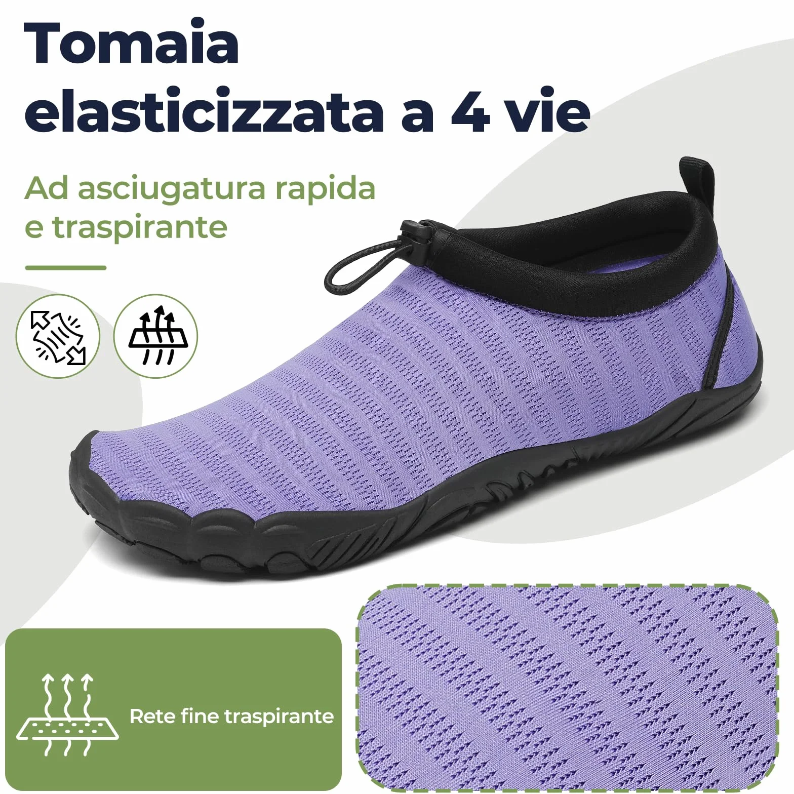 Mishansha Scarpe da Scoglio Asciugatura Rapida 13 Fori di Drenaggio Uomo Donna 36-46