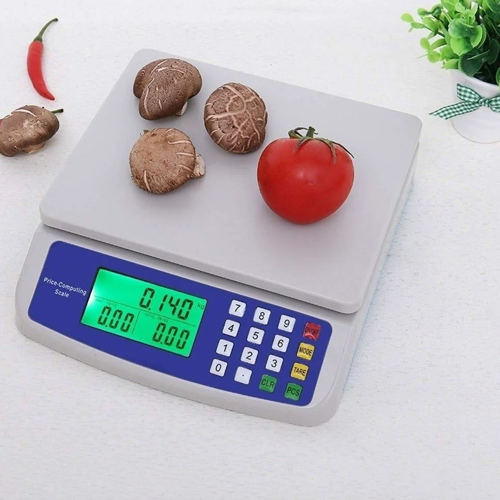 Bilance da Cucina digitali Bilance di precisione digitali LCD da 0,5 g/1 g Bilancia Elettronica per calcolo Prezzi per bilance da Negozio Commerciali (Dimensioni: 10 kg-1 g) ()