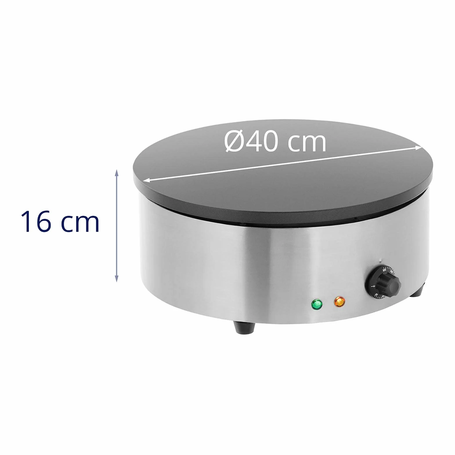 Royal Catering RCEC-3000-R Crepiera elettrica diametro 40 cm
