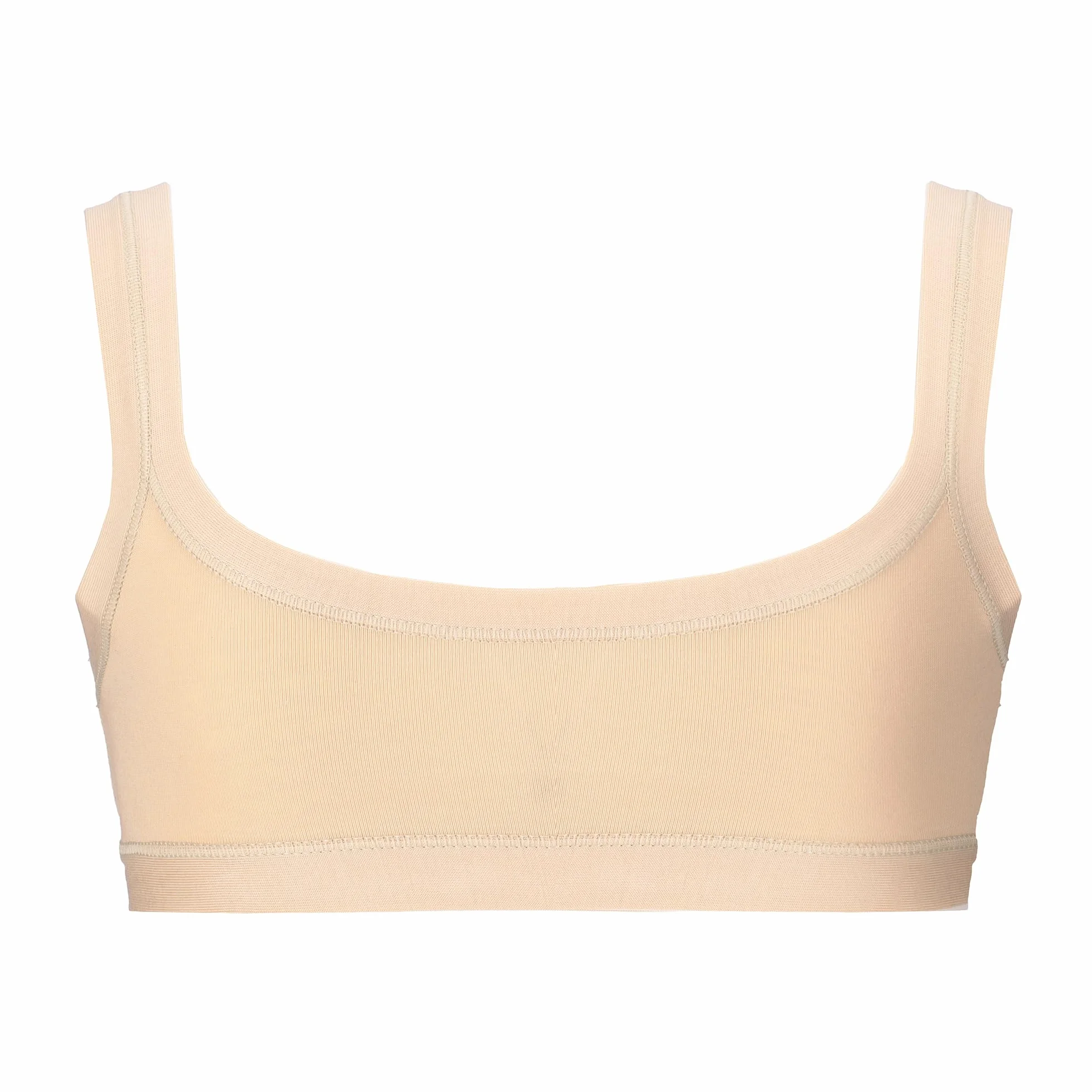 EMY Top Brassiere Bambina Cotone Elasticizzato 4-12 Anni Reggiseno Morbido Naturale Non Sintetico 3 Colori