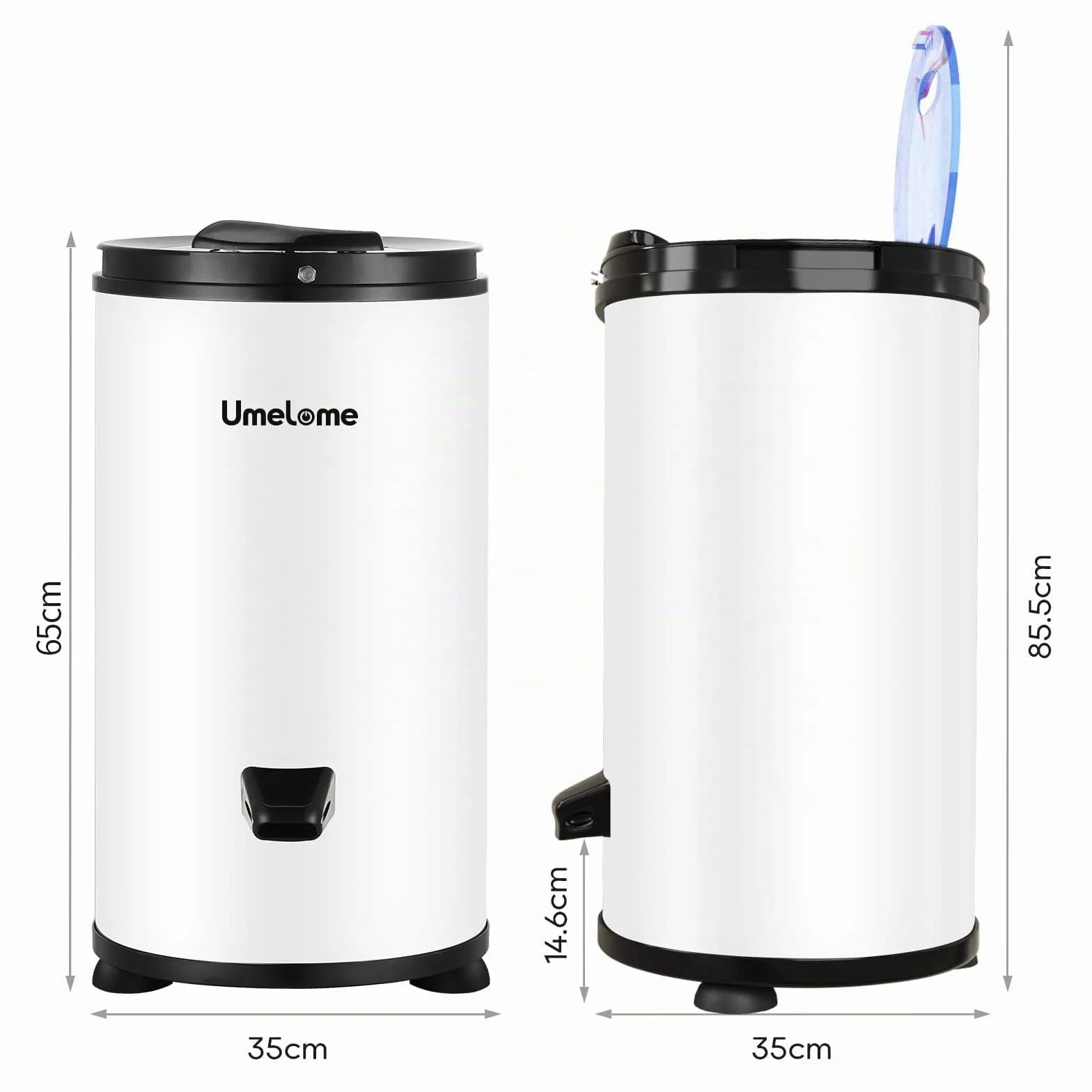Centrifuga per Biancheria 6kg Umelome, 2800 RPM Risparmio Energetico, Bianco