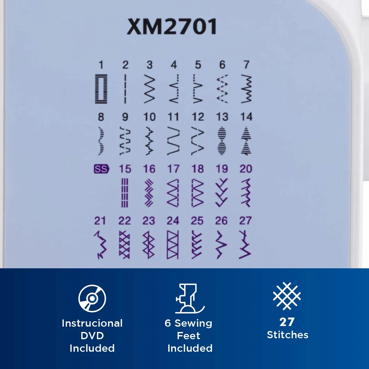 Brother XM2701S (Exclusive Edition) Macchina da cucire, 27 Funzioni Cucito, Cucitrice Facile per Principianti, Infila Ago Automatico