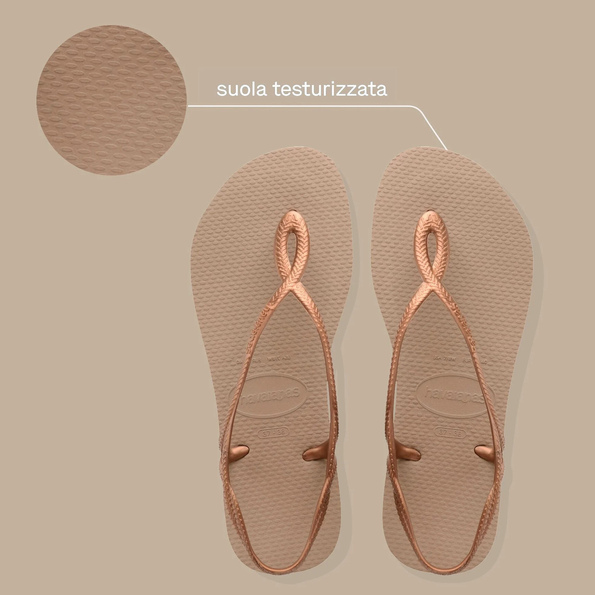 Havaianas Luna Sandali Da Donna Comodi Con Cinturini Intrecciati Suola Antiscivolo