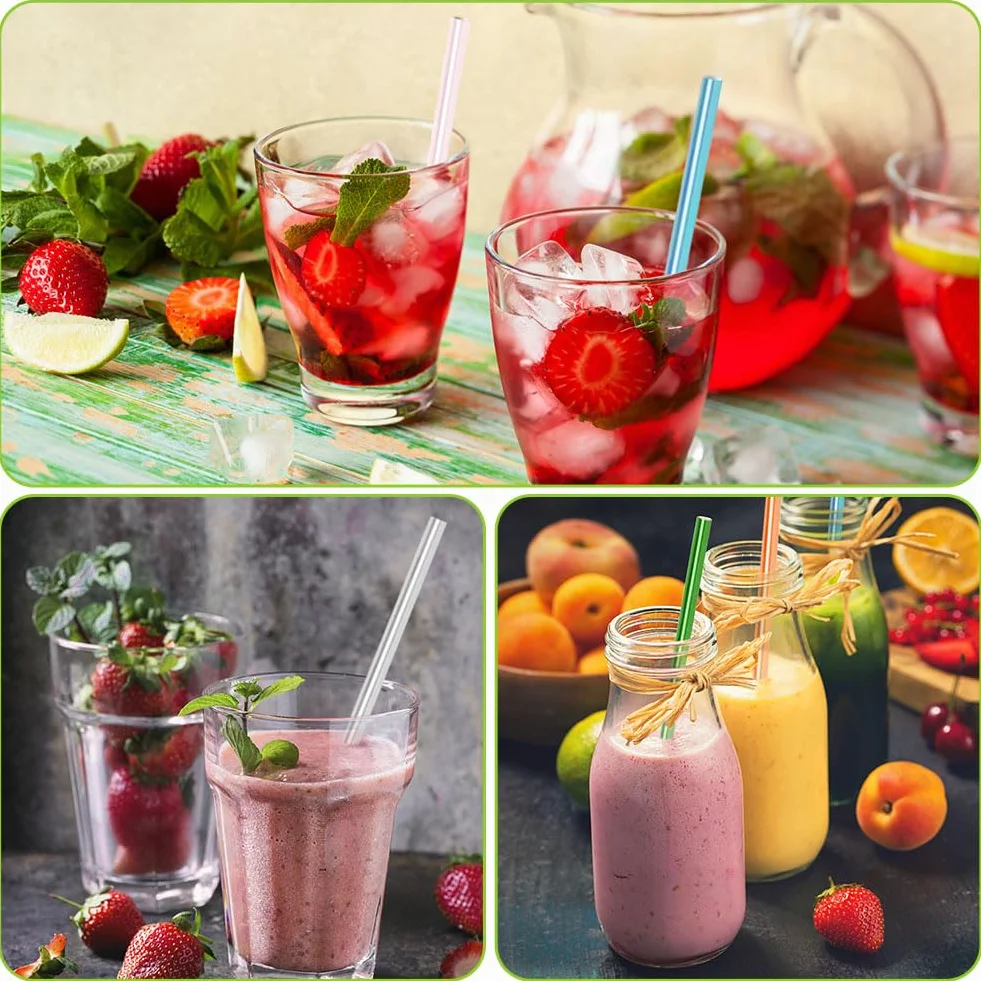 Vicloon 150 Cannucce Carta Colorate per Compleanno, 5 Laser Colori Cannucce Cocktail Straw Colorate per Matrimoni, Natale,Docce Bambino, Celebrazioni e Feste