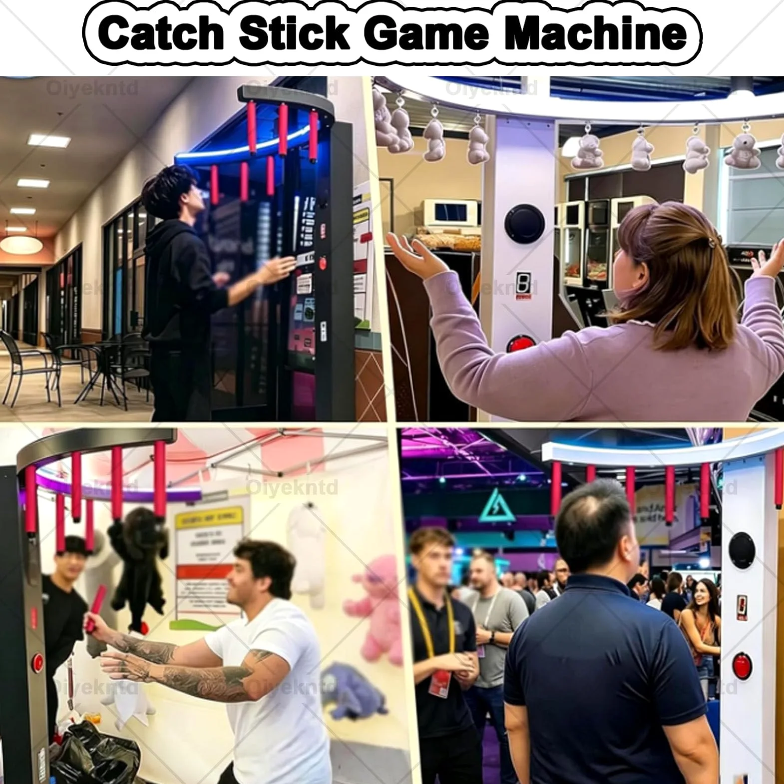 Gioco di Allenamento della coordinazione Occhio-Mano con bastoni acchiappa-riflessi, Ideale per Feste, Eventi aziendali e Serate in Famiglia, con luci LED e Musica reattive Yellow