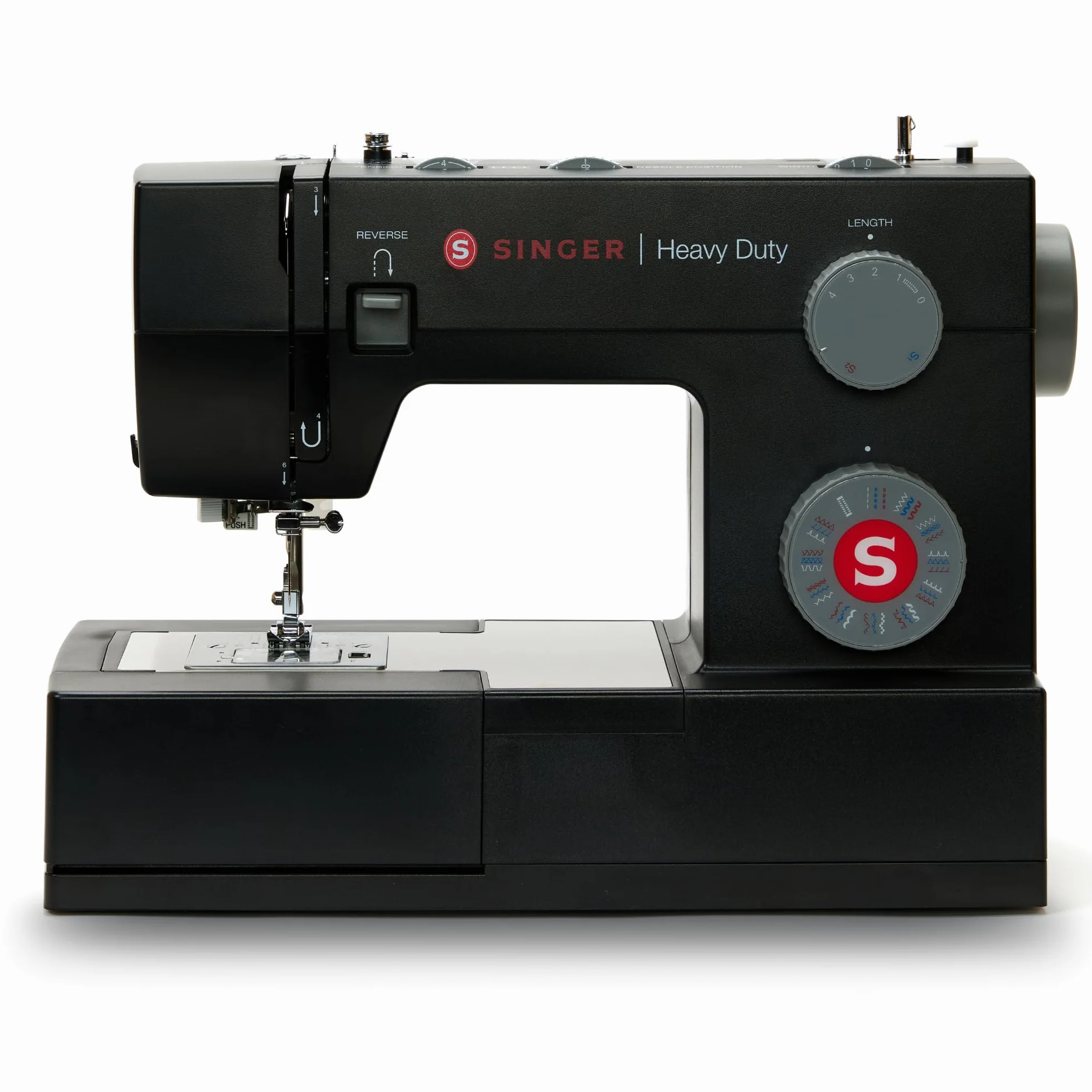 Singer Heavy Duty 4432 Macchina da Cucire Meccanica Con 32 Punti, Infilatura Automatica, Motore Potente, Piastra Di Rinforzo In Acciaio, Macchina Da Cucire Professionale