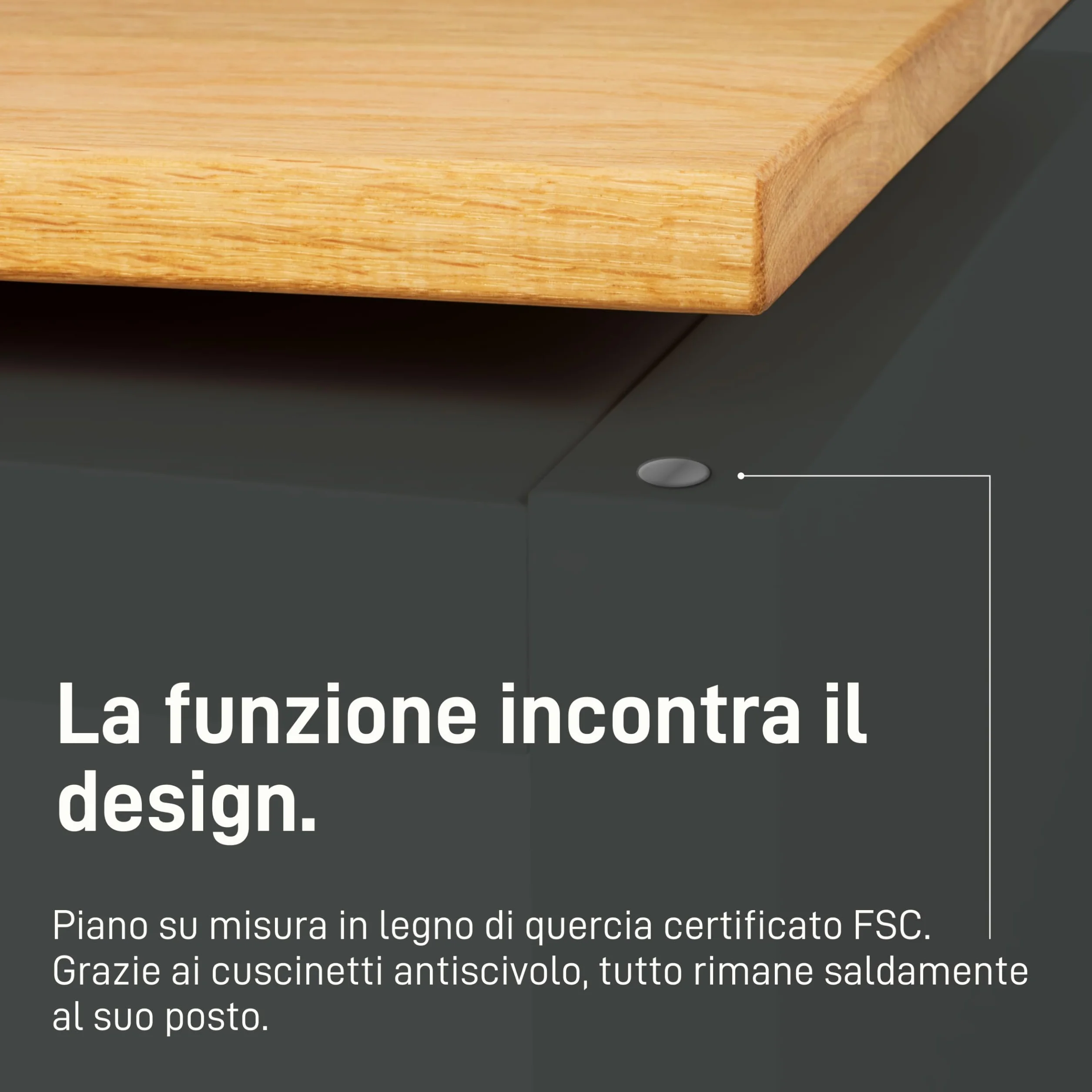 Pannello in legno di quercia Kallax IKEA 2 cm antiscivolo copertura su misura