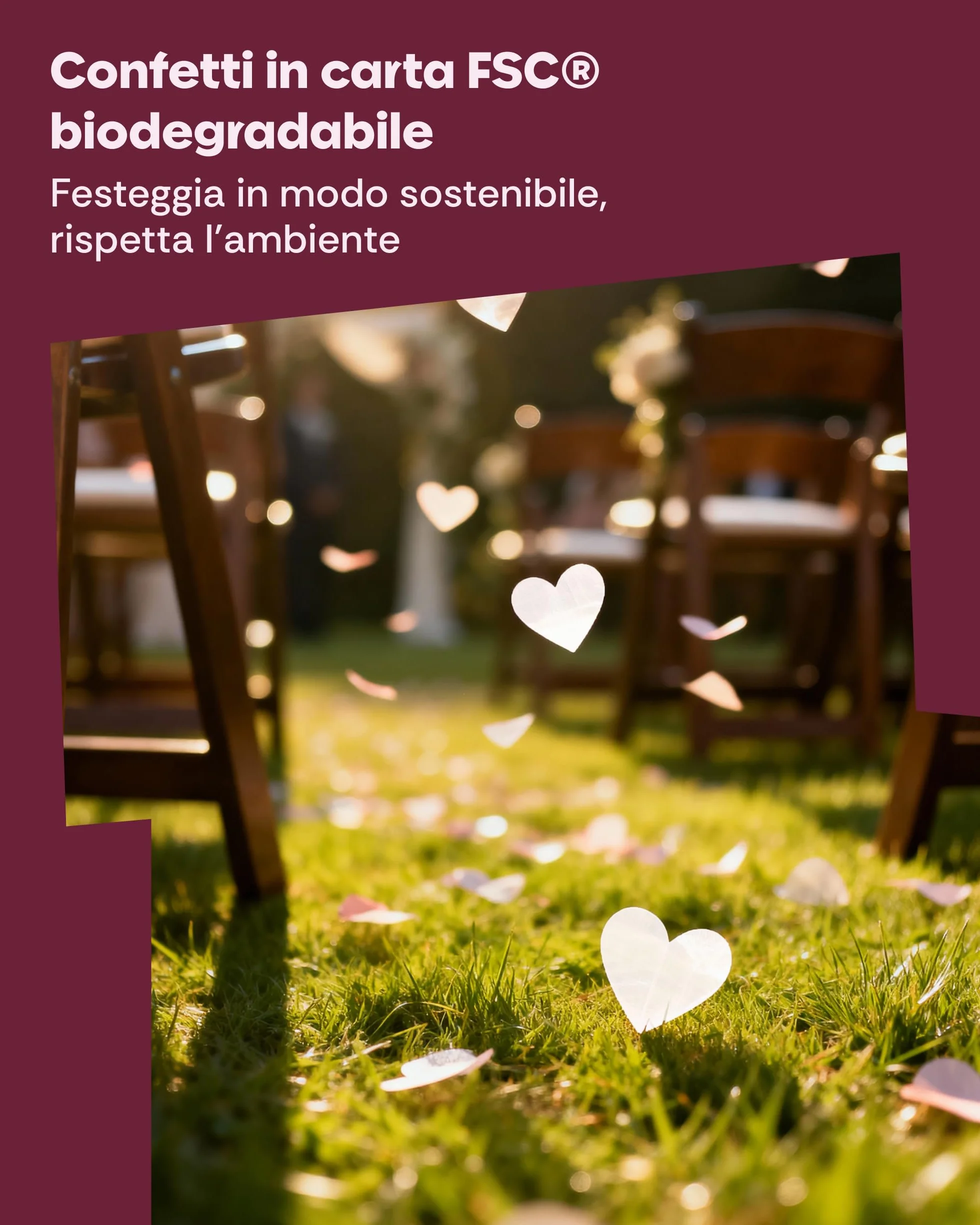 5 Cannoni Spara Coriandoli Cuori Bianchi - Carta Certificata FSC® - Biodegradabile e Sicuro - Perfetto per Matrimoni e Eventi Romantici
