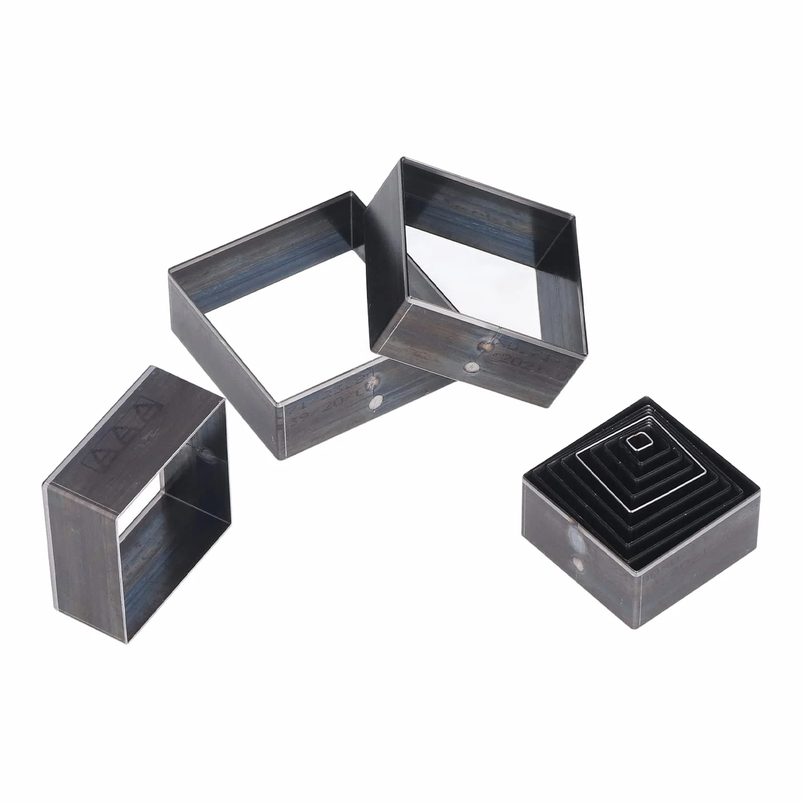 Fustella per Punzonatura in Pelle, Fustella Quadrata in Pelle 5mm‑60mm Fustella per Punzonatura per Artigianato in Pelle Fai-da-te Fatto a Mano, Fustellati