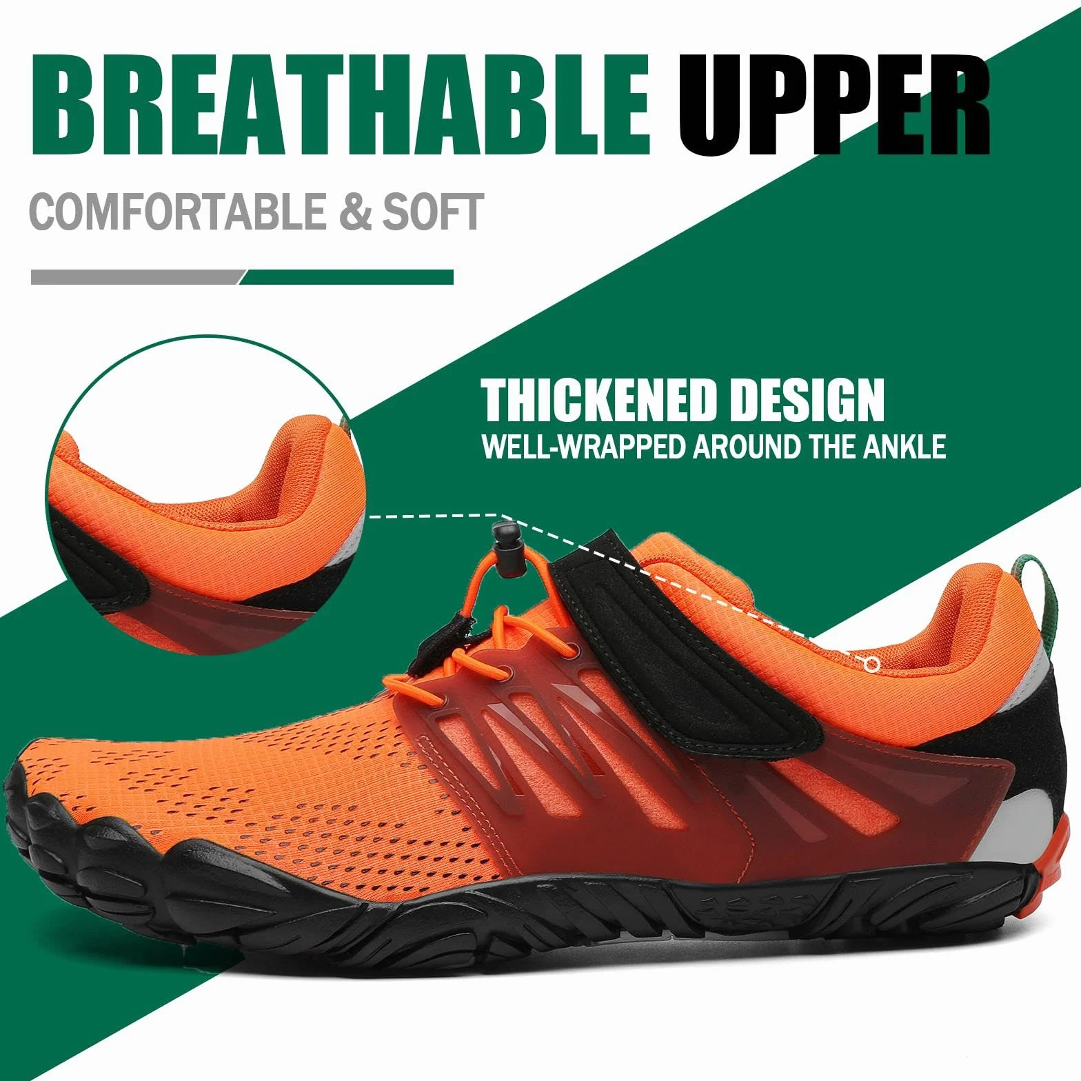 SAGUARO Barefoot Shoes Minimaliste Antiscivolo Trail Running Leggere Dita Gr.36-48 EU