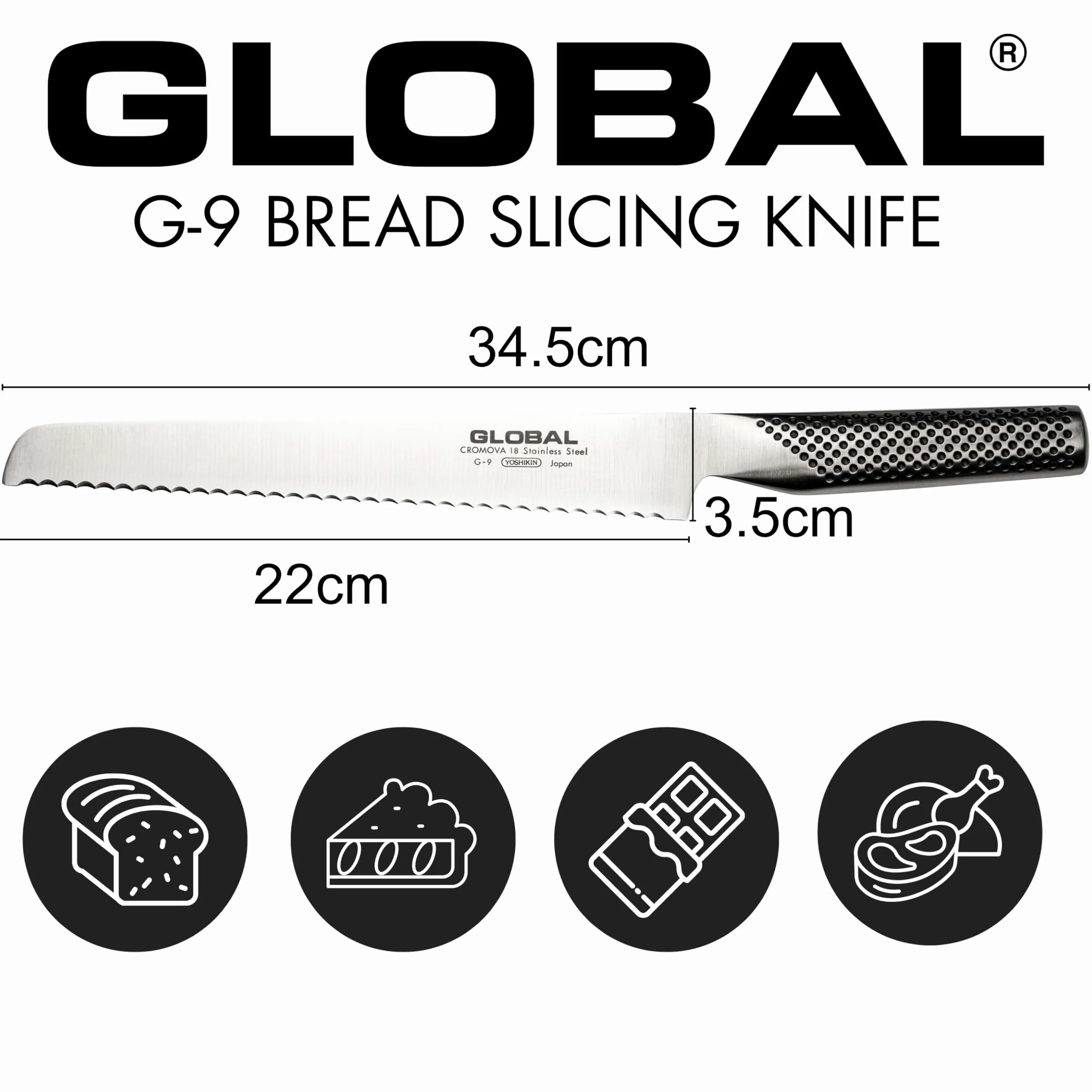 Coltello G-9 pane cm 22