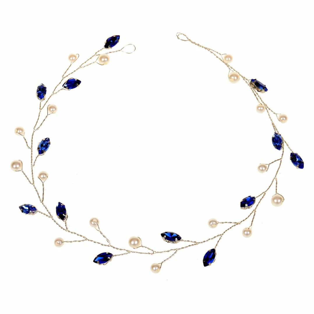 Accessori Capelli Sposa Blu Strass per Capelli