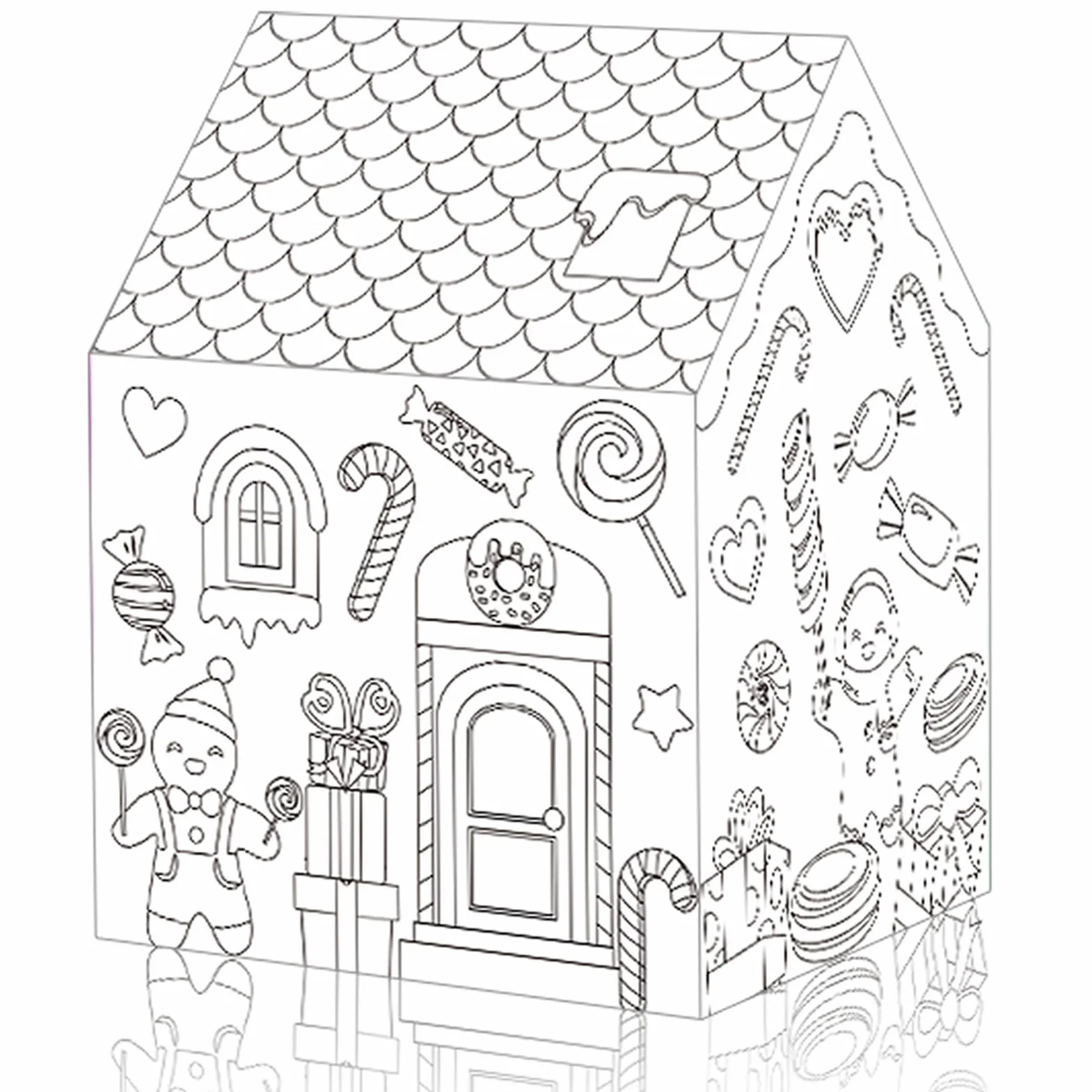 Set da Colorare Costruzione Carta Villaggio in Miniatura Fai da Te per Adolescenti Adulti Insegnanti