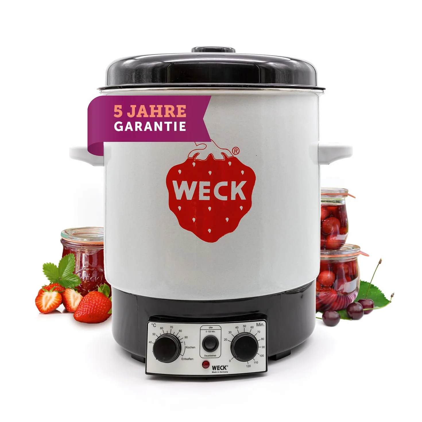 WECK Sterilizzatore elettrico WAT 15 (sterilizzatore a smalto, dispensatore di acqua calda, fornello per vino caldo, termostato, timer, 29 litri) 6830