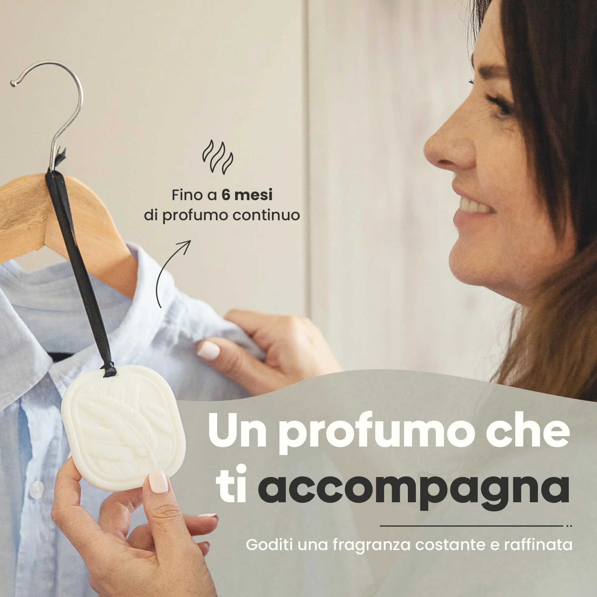 Bustina di cera profumata solida – Deodorante per guardaroba bergamotto e cashmere | Deodorante a lunga durata per armadio, cassetto e casa | Cera di colza naturale - 34g