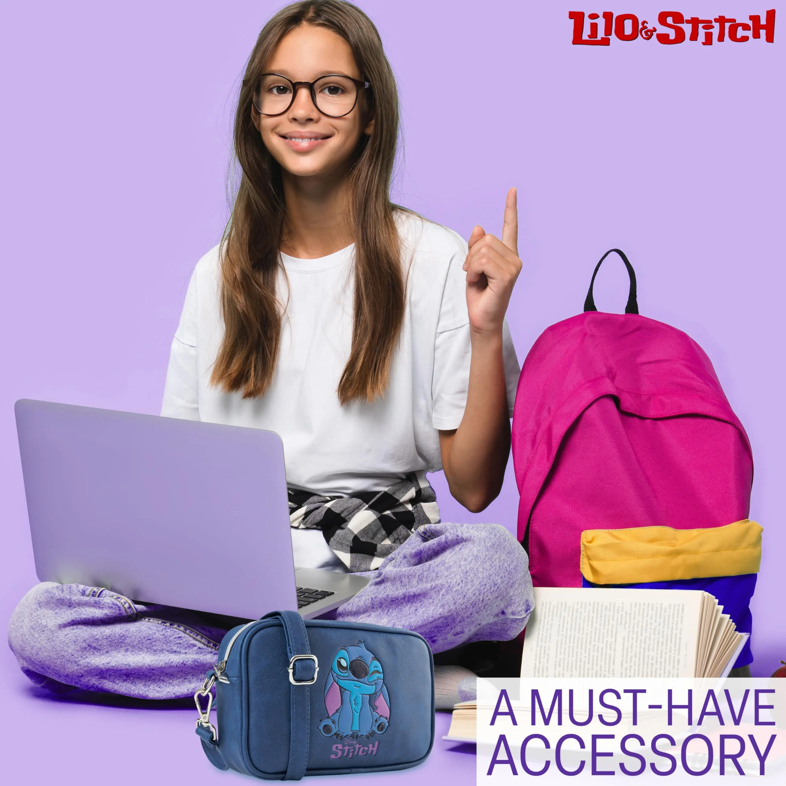 Disney Stitch Borsa Tracolla Bambina Adolescenti, Moda Borsette Tracolla, Borse Donna per Shopping Viaggi, Regali per Lei