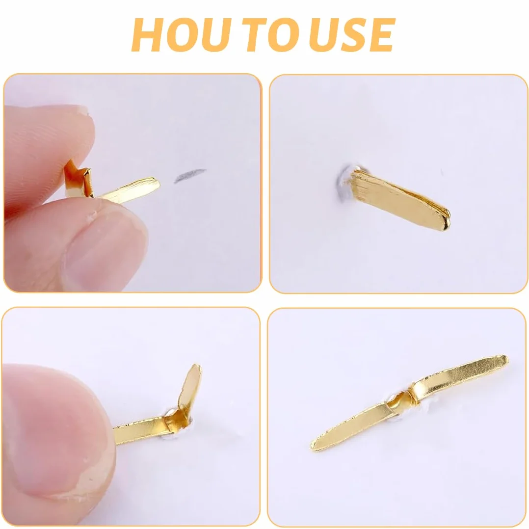 Fermacampioni Decorativi a Forma di Stella - Clip in Metallo Dorato per Scrapbooking