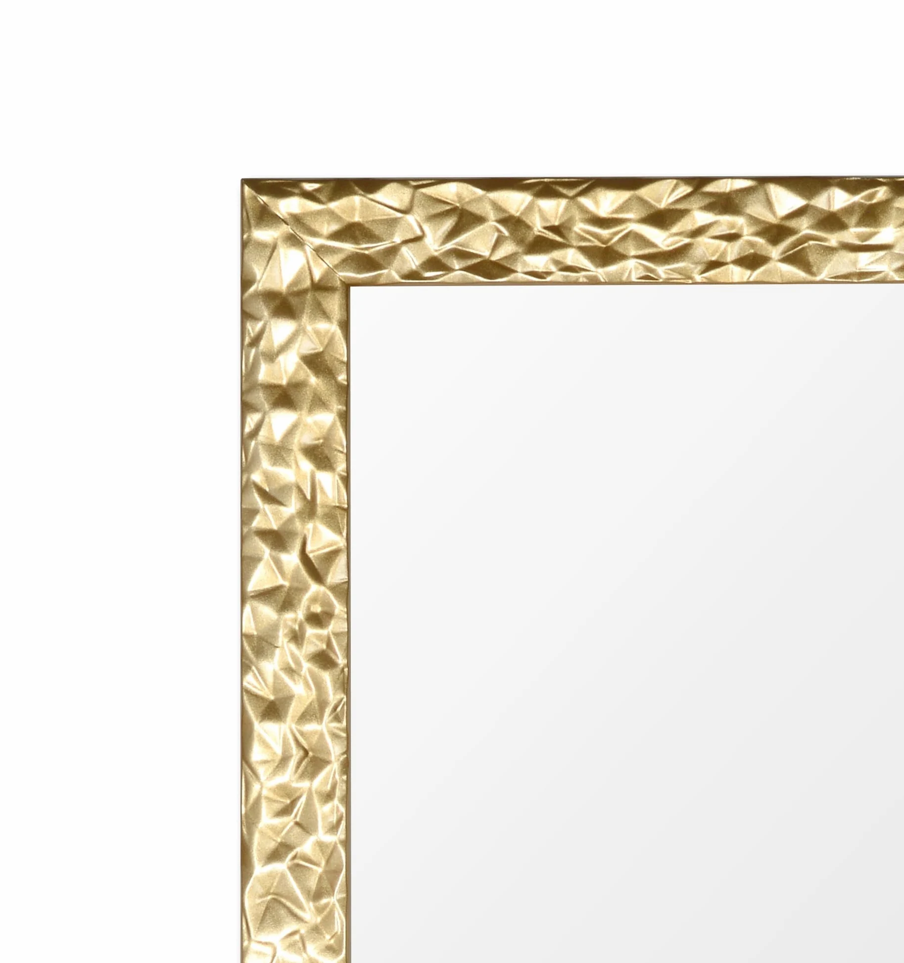MO.WA Specchio da parete moderno oro Made in Italy cm. 41x81 - Specchio cornice in legno dorata da appendere in camera, ingresso, corridoio