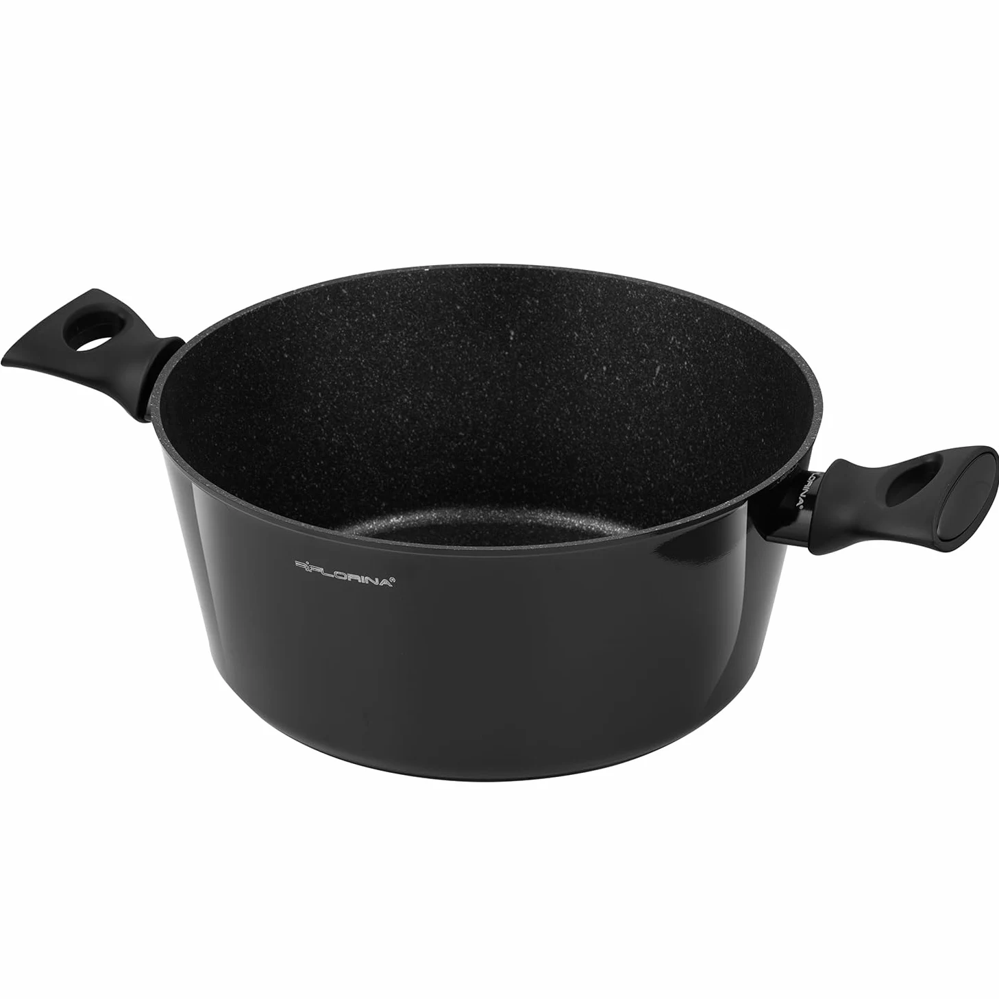 FLORINA Pentola in Alluminio (6,1 l) 28 cm I Pentola con Coperchio in Vetro MAGNUM I Rivestimento Antiaderente I Pentola per Pasta, Zuppa, Carne I Adatta a Tutti i Tipi di Fornelli e Induzione
