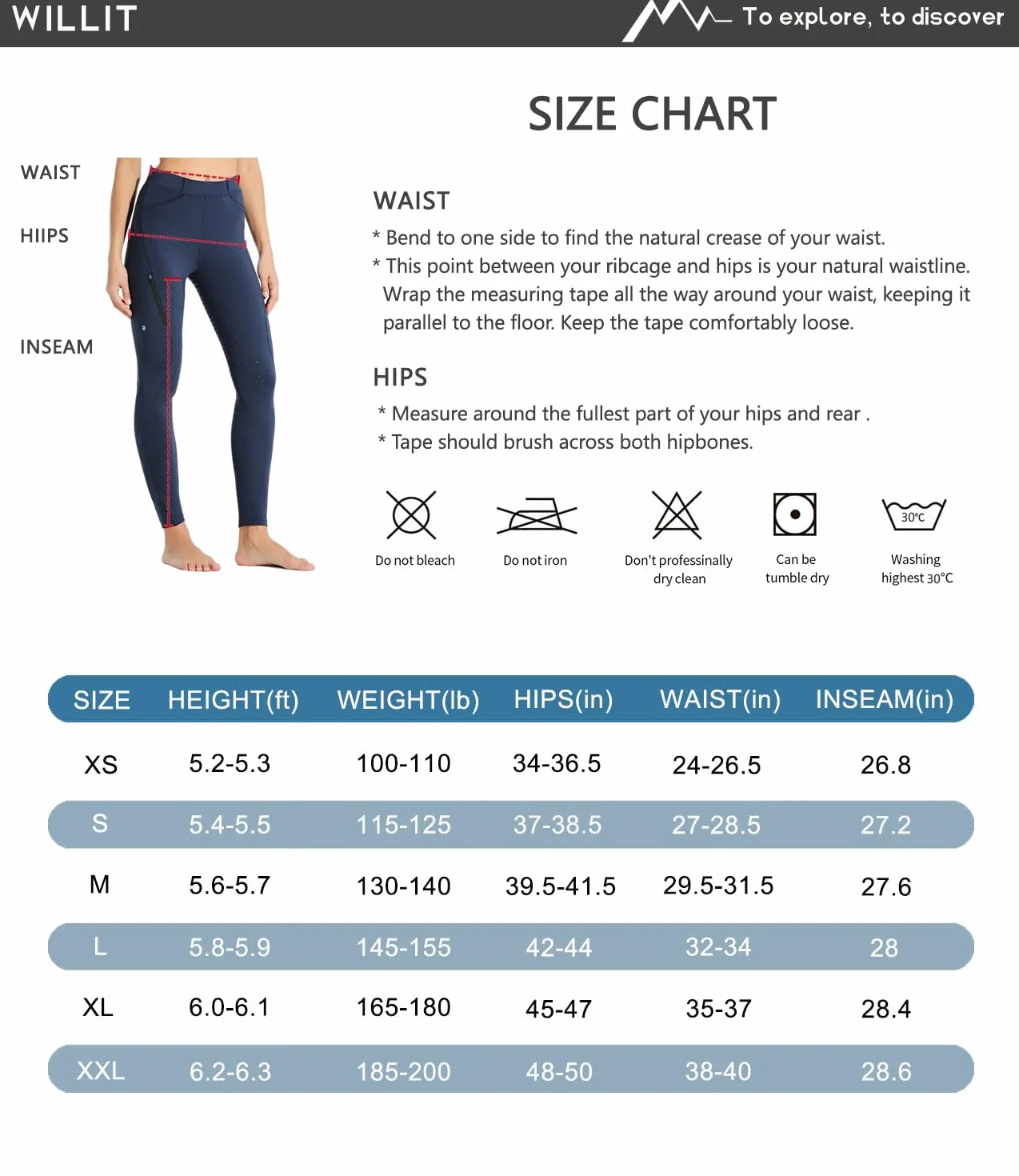 WILLIT Pantaloni da equitazione donna silicone vita alta elasticizzati tasca cerniera passanti cintura