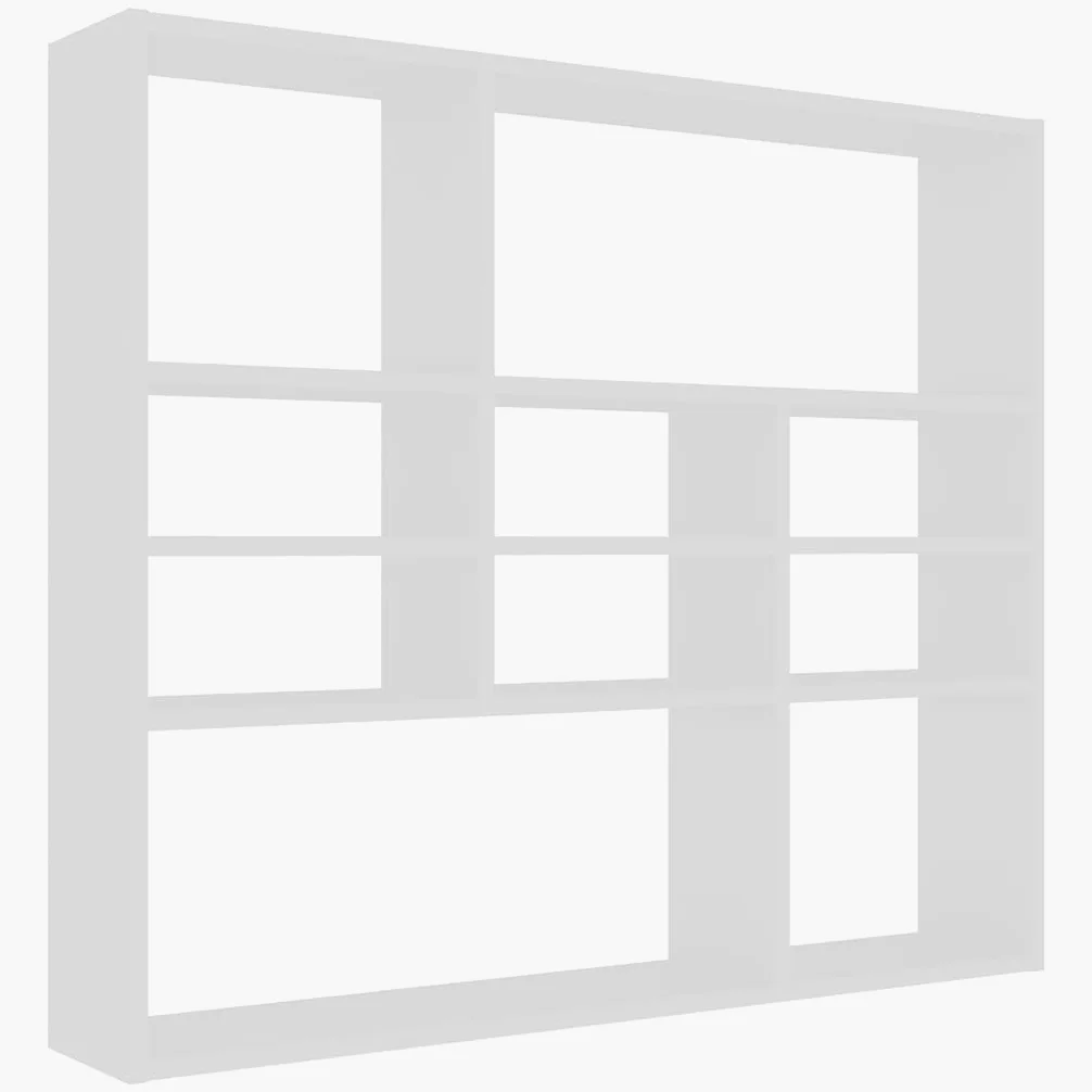 Gecheer Scaffale a Muro Libreria da Parete Rettangolare in Legno, Mensola Pensile Cubo Bianco 90x16x78 cm