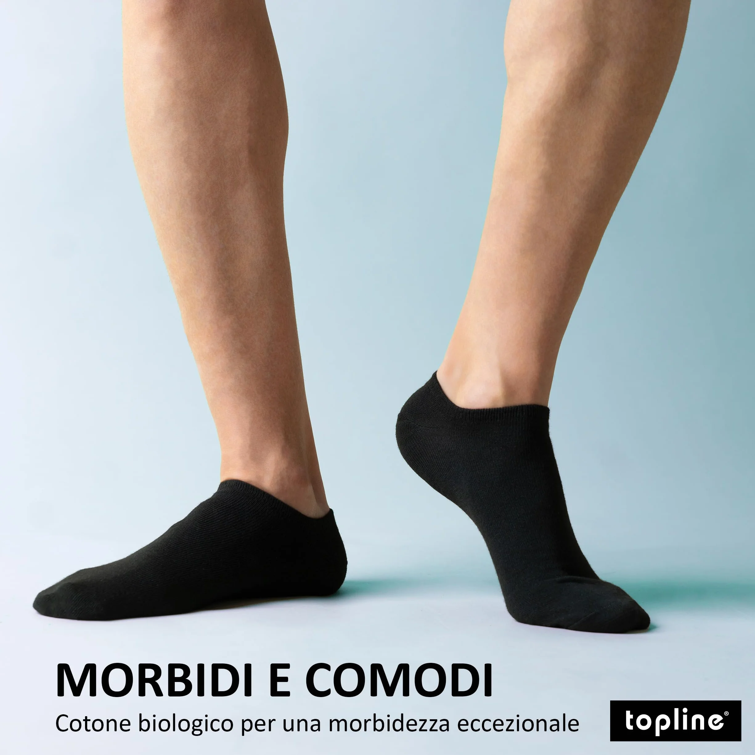 Topline Calzini Uomo e Donna Corti in Cotone Traspiranti
